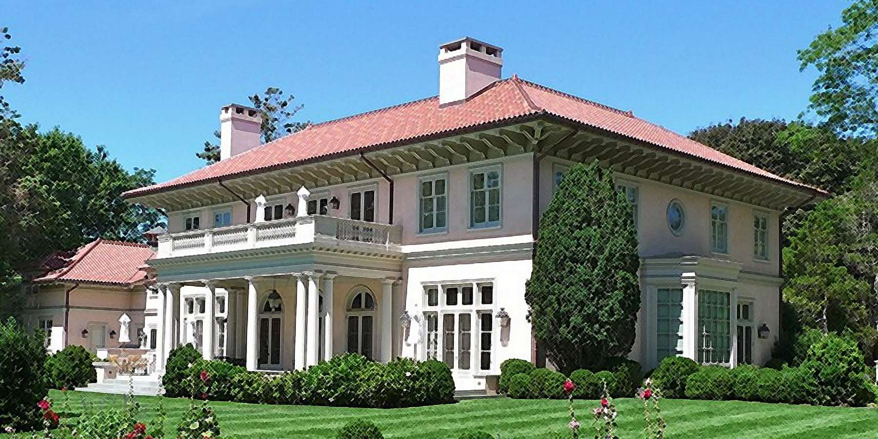 Photo of the Garden Facade of Hollyhock in Southampton, New York Photo of the Garden Facade of Hollyhock in Southampton, New York