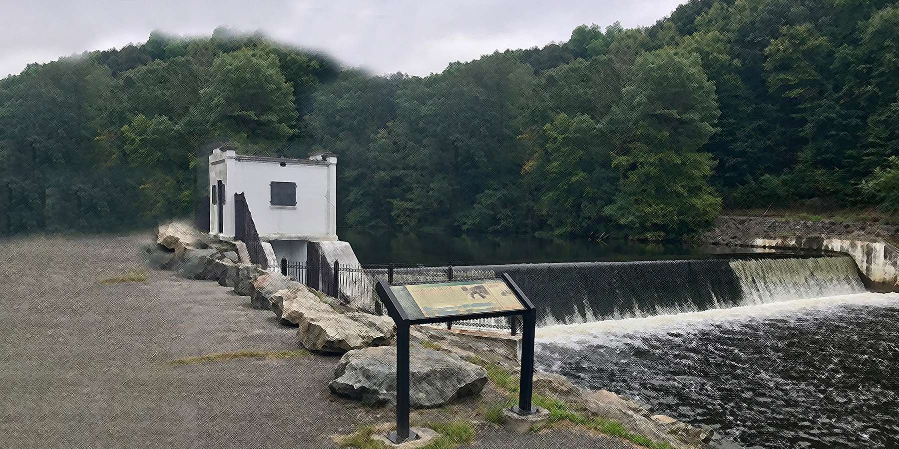 A photo of Allamuchy Saxton Falls Dam, New Jersey A photo of Allamuchy Saxton Falls Dam, New Jersey