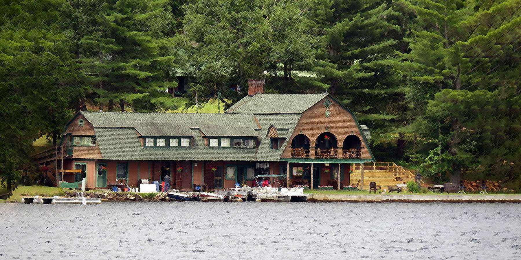 A photo of Raquette Lake Antlers Hotel, New York A photo of Raquette Lake Antlers Hotel, New York