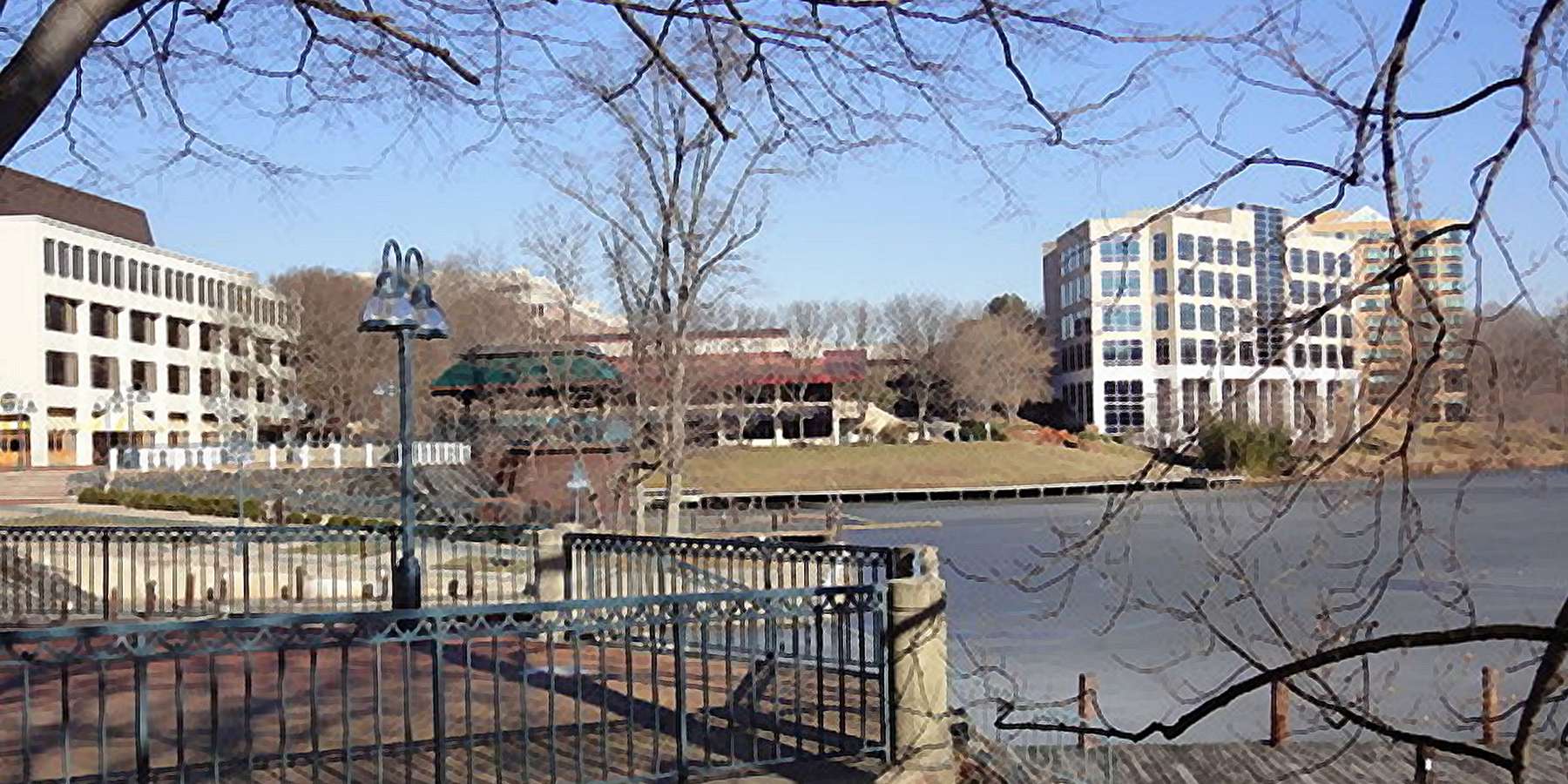 Photo of the town center in Columbia, Maryland Photo of the town center in Columbia, Maryland