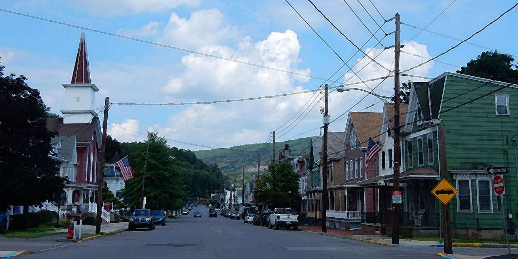 Photo of the Pike and Market Street Intersection in Port Carbon, Pennsylvania Photo of the Pike and Market Street Intersection in Port Carbon, Pennsylvania