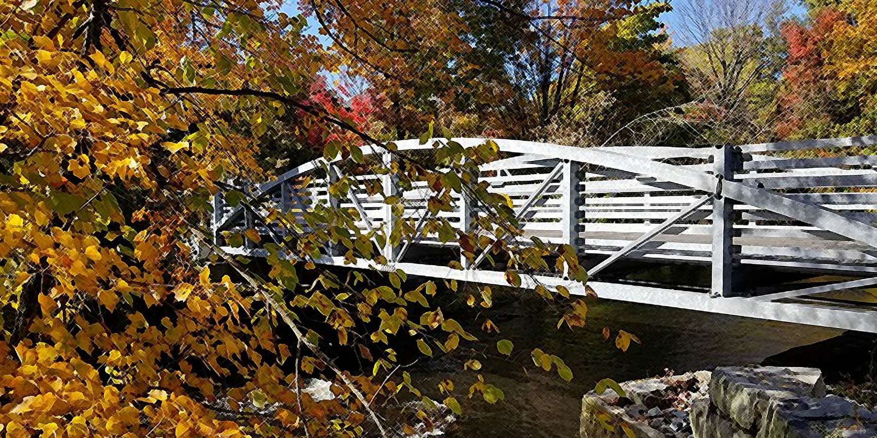 Photo of the Assabet River Rail Trail Bridge in Maynard, Massachusetts Photo of the Assabet River Rail Trail Bridge in Maynard, Massachusetts