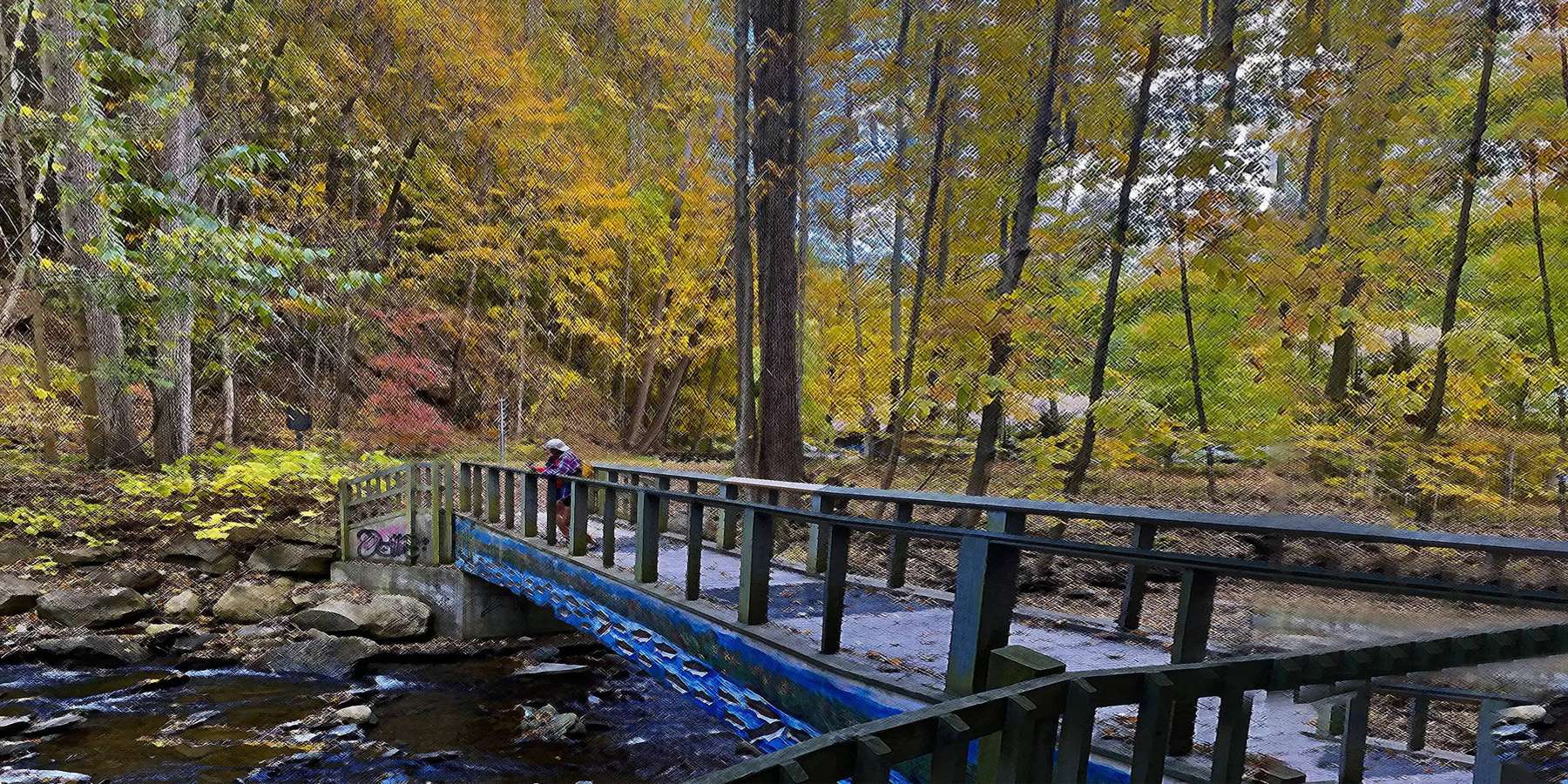 Photo of Grimes Gle Footbridge in South Glens Falls, New York Photo of Grimes Gle Footbridge in South Glens Falls, New York