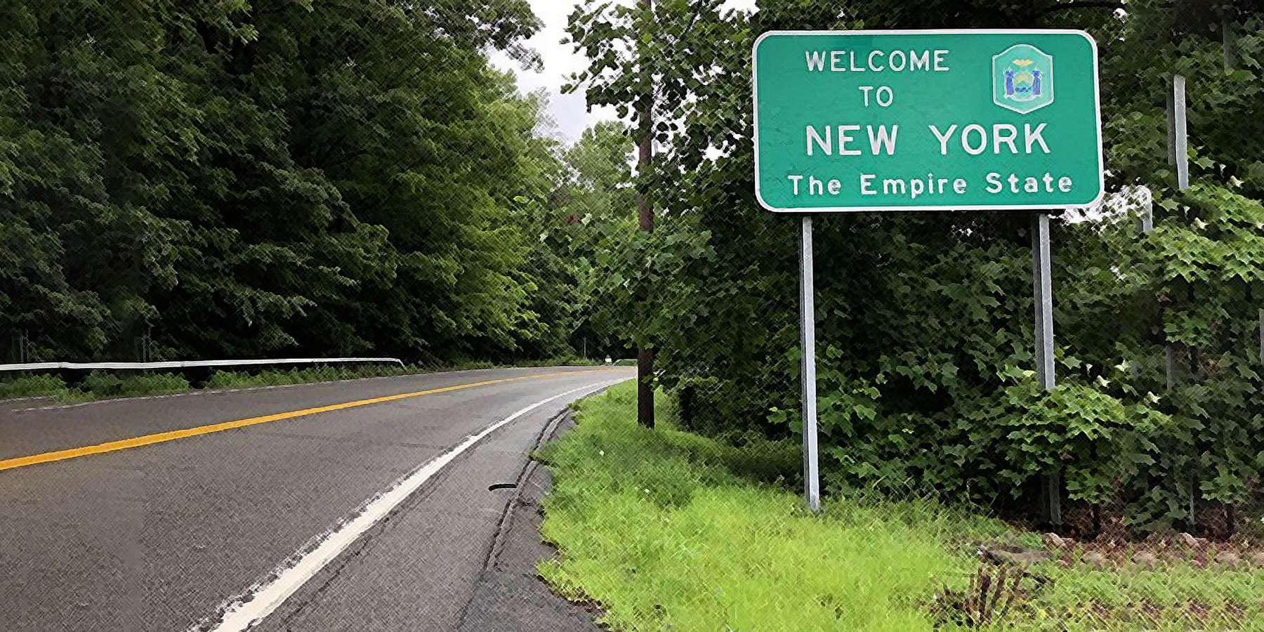 Photo of the Northbound New York State Route in Milford, New York Photo of the Northbound New York State Route in Milford, New York