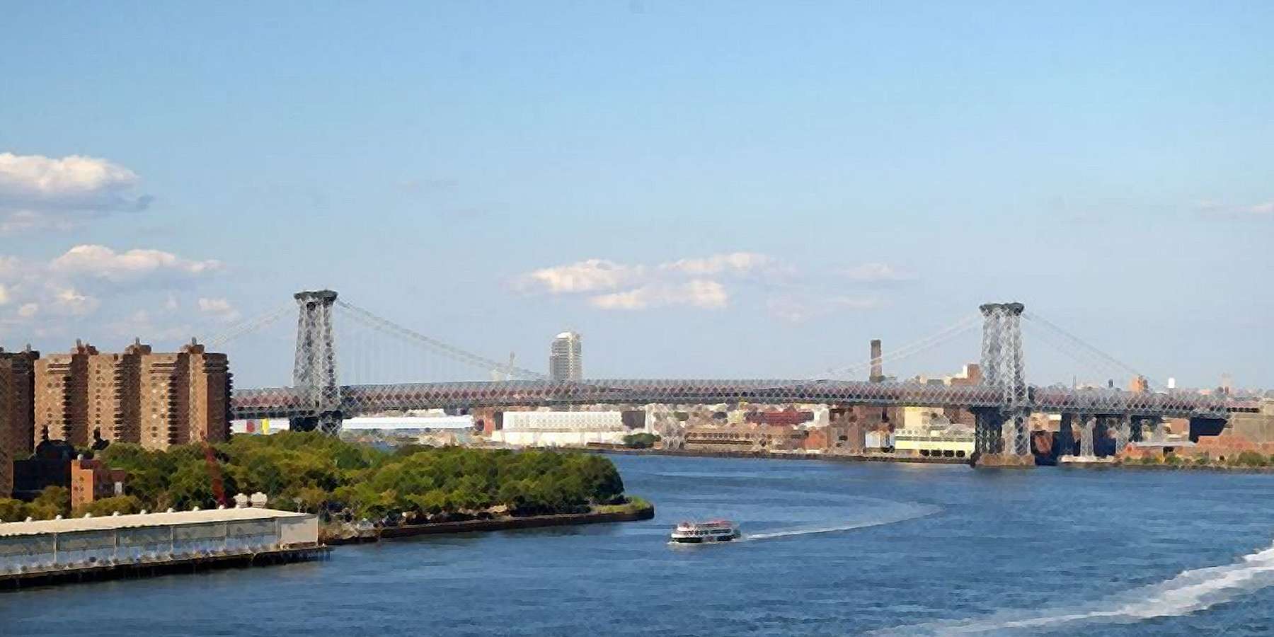 Photo of the Williamsburg Bridge in Williamsburg, Massachusetts Photo of the Williamsburg Bridge in Williamsburg, Massachusetts