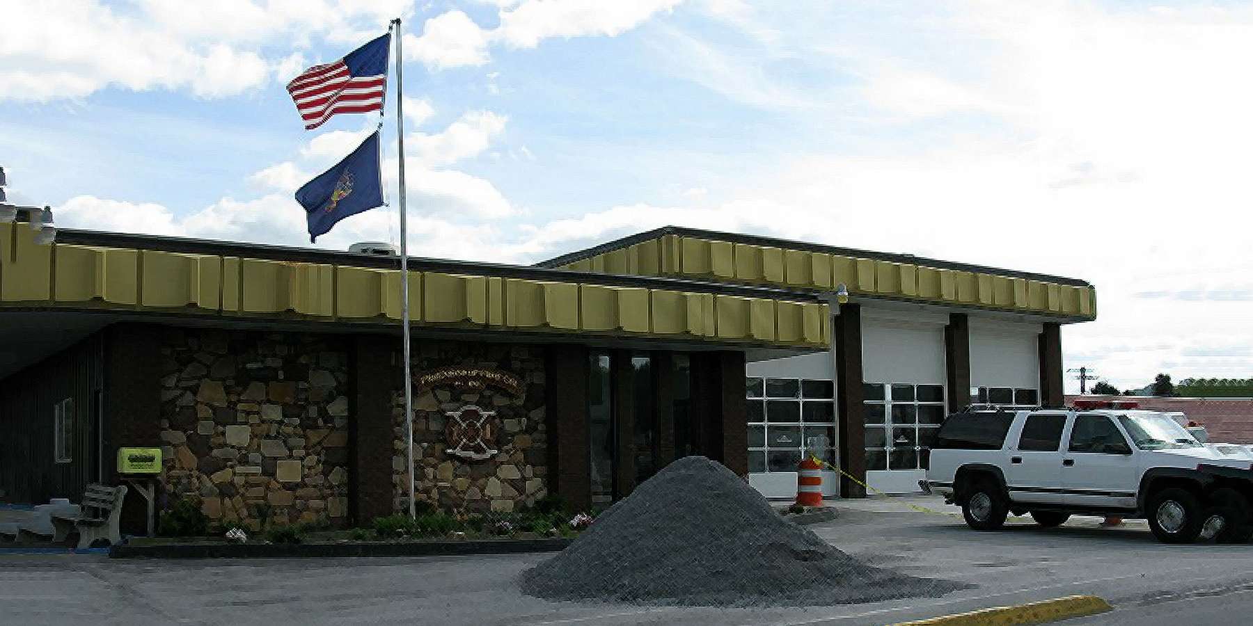 A photo of a company with a flag in Roaring Spring, Pennsylvania A photo of a company with a flag in Roaring Spring, Pennsylvania