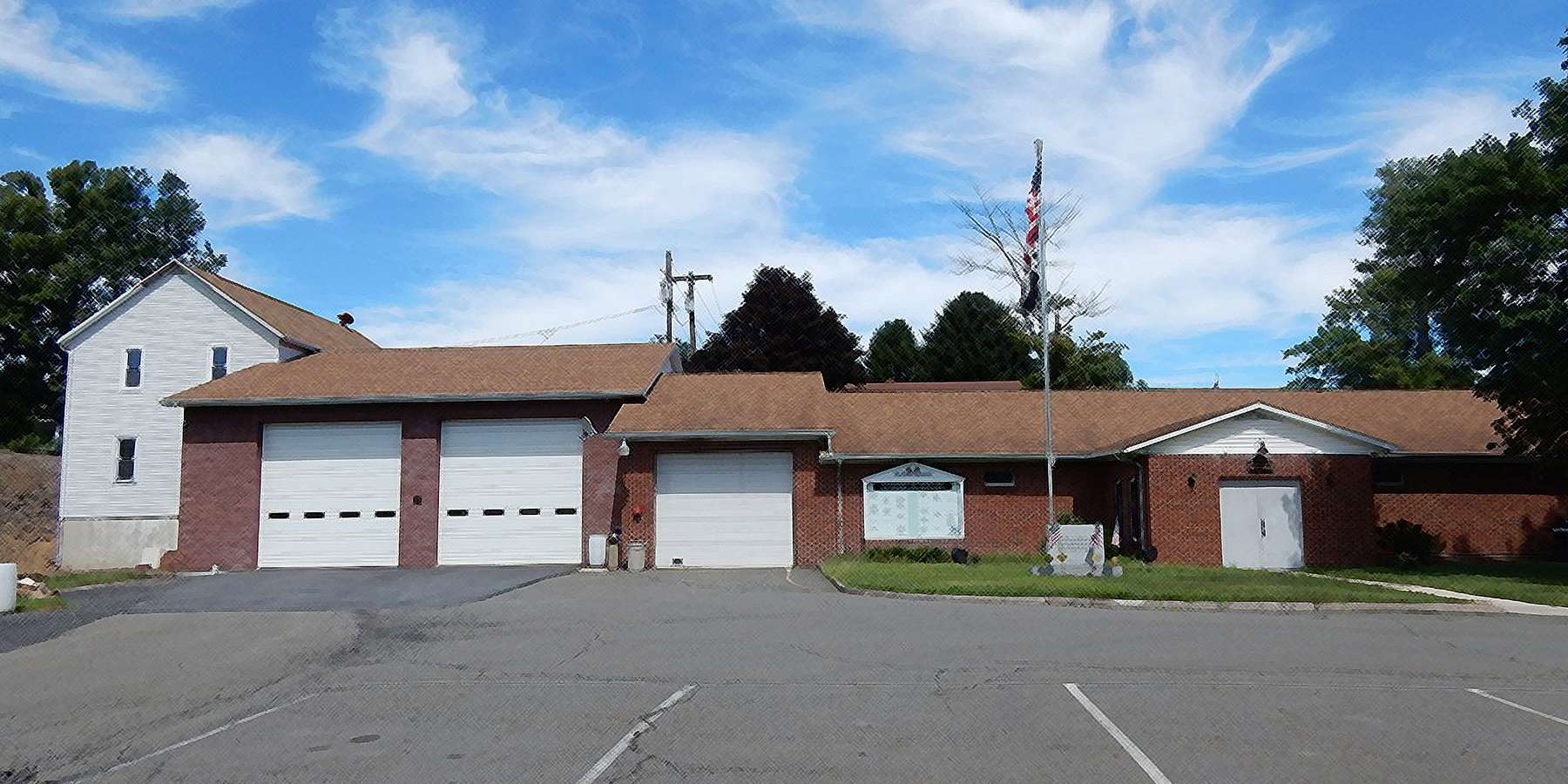 A photo of the Fire Company and War Memorial in Marlin, Pennsylvania A photo of the Fire Company and War Memorial in Marlin, Pennsylvania
