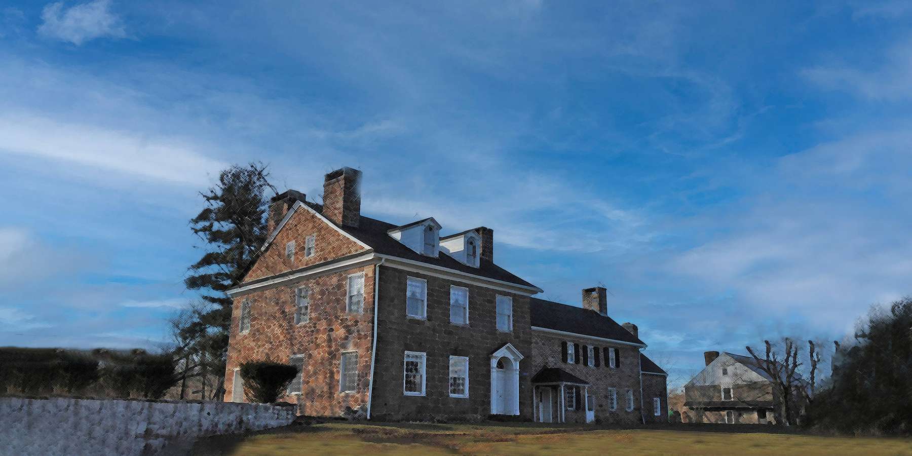 Photo of the Thomas Rutter Mansion in Pine Forge, Pennsylvania Photo of the Thomas Rutter Mansion in Pine Forge, Pennsylvania