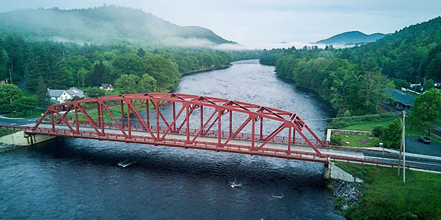 Photo of the Hudson River in Riparius, New York Photo of the Hudson River in Riparius, New York
