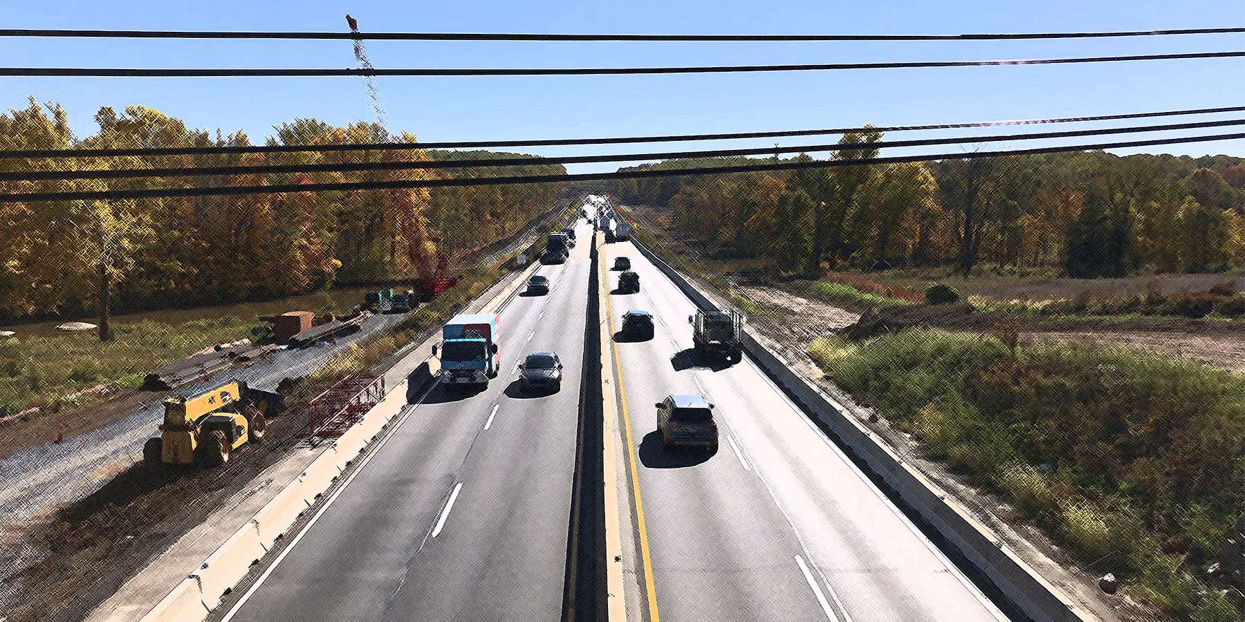 Photo on Interstate 476 in Trumbauersville, Pennsylvania Photo on Interstate 476 in Trumbauersville, Pennsylvania
