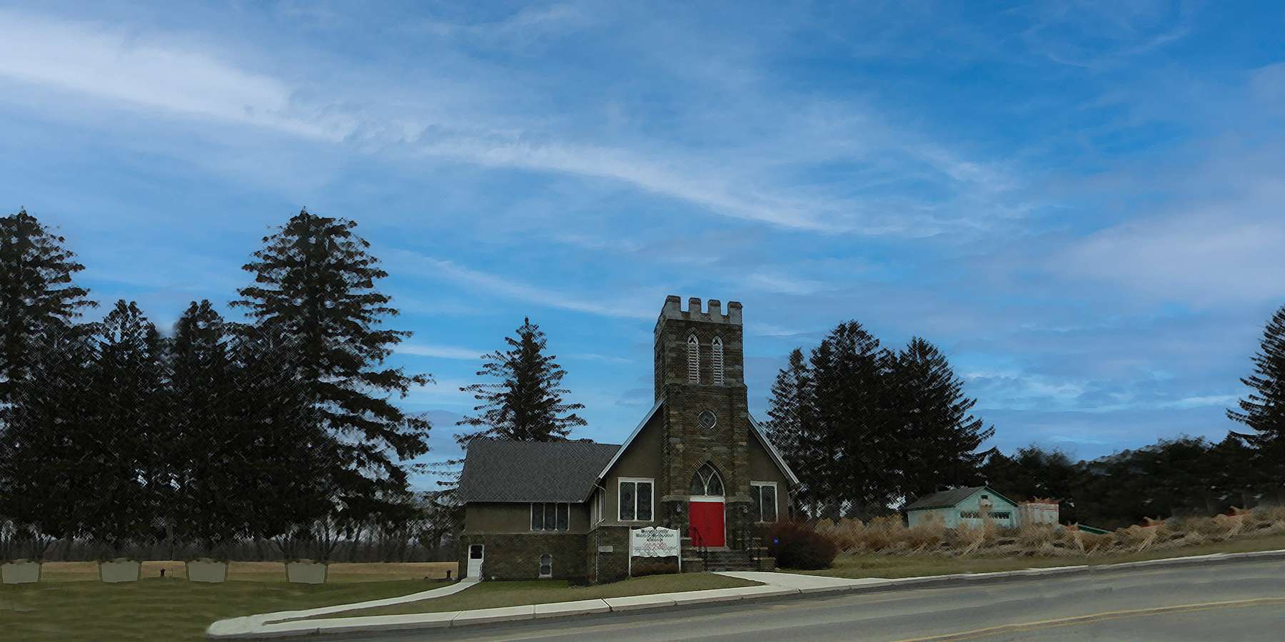 Photo of the United Methodist Church in Hapursville, New York Photo of the United Methodist Church in Hapursville, New York