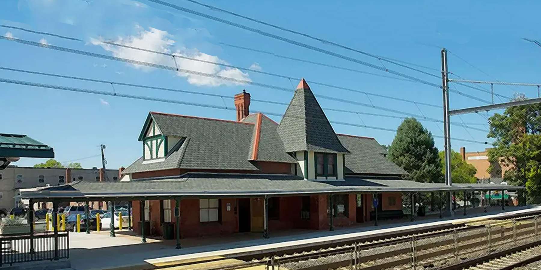 A photo of Wayne Station in Devon, Pennsylvania A photo of Wayne Station in Devon, Pennsylvania