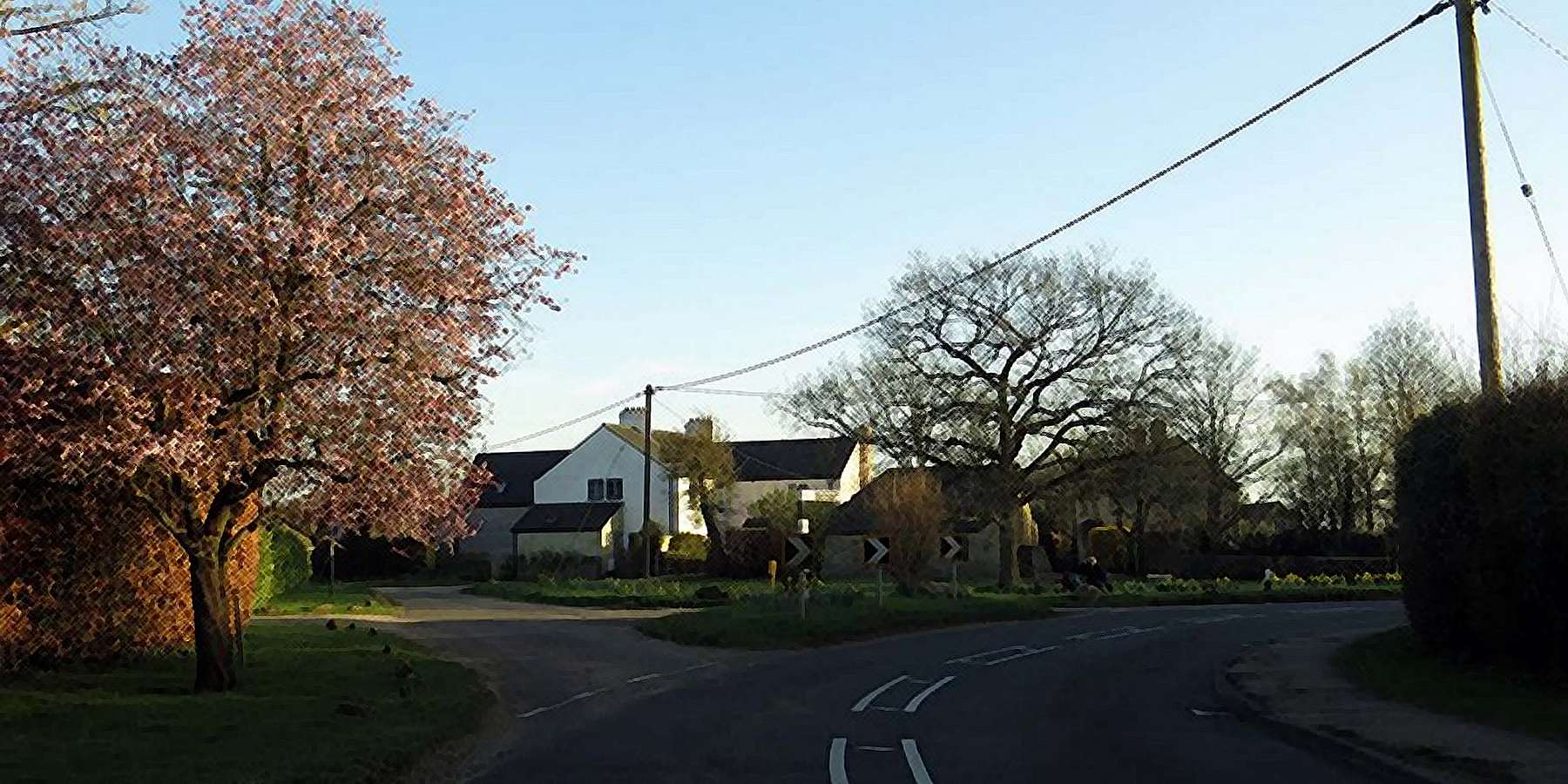 A photo of a curve road in Freeland, Maryland A photo of a curve road in Freeland, Maryland