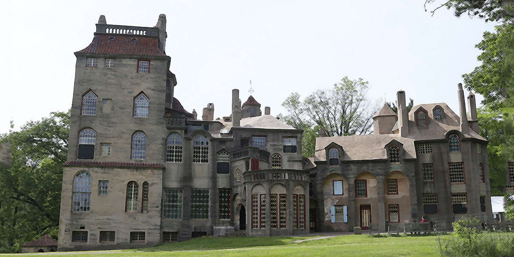 Photo of Fonthill Castle in Doylestown, Pennsylvania Photo of Fonthill Castle in Doylestown, Pennsylvania