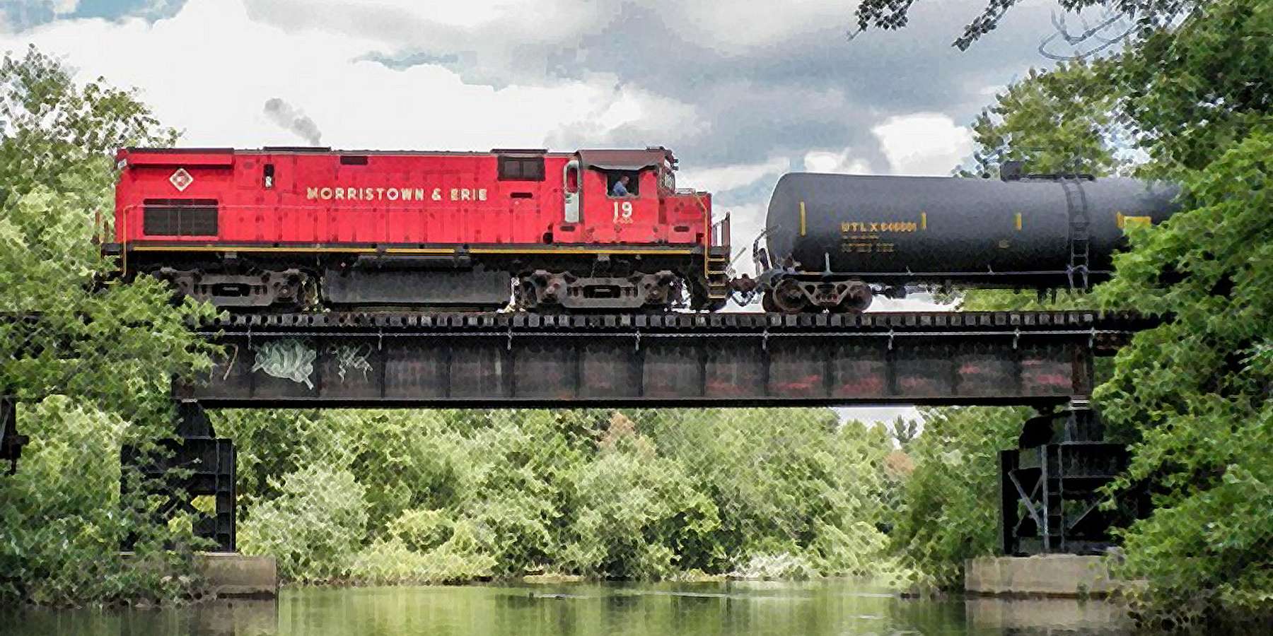 Photo of the Morristown and Erie Railroad Bridge in Roseland, New Jersey Photo of the Morristown and Erie Railroad Bridge in Roseland, New Jersey