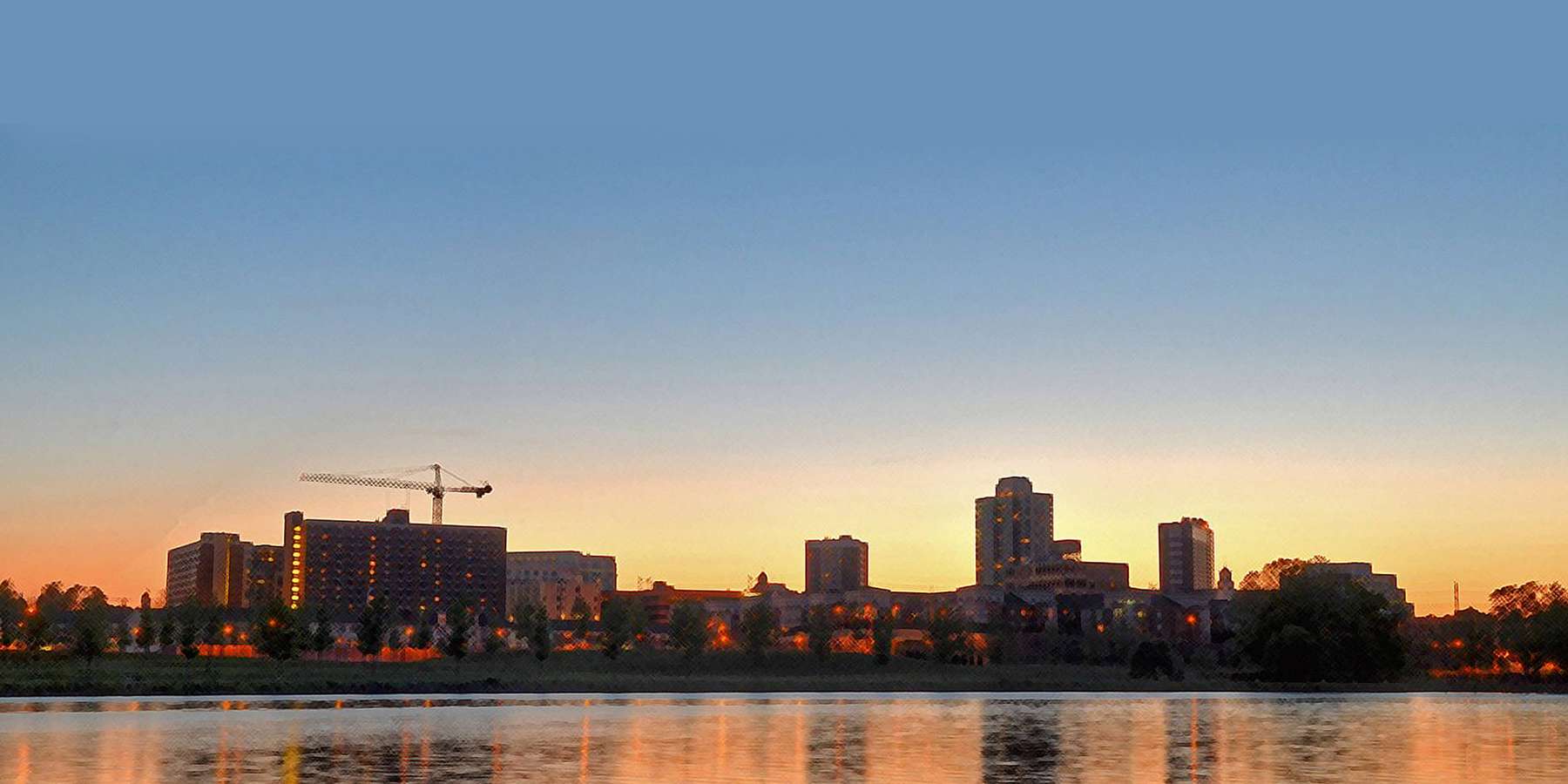 Photo of the skyline in New Brunswick, New Jersey Photo of the skyline in New Brunswick, New Jersey