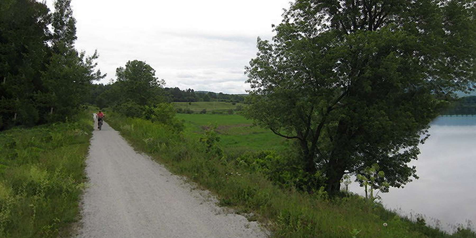 A photo of the Missisquoi Valley Rail Trail in Sheldon, Vermont A photo of the Missisquoi Valley Rail Trail in Sheldon, Vermont
