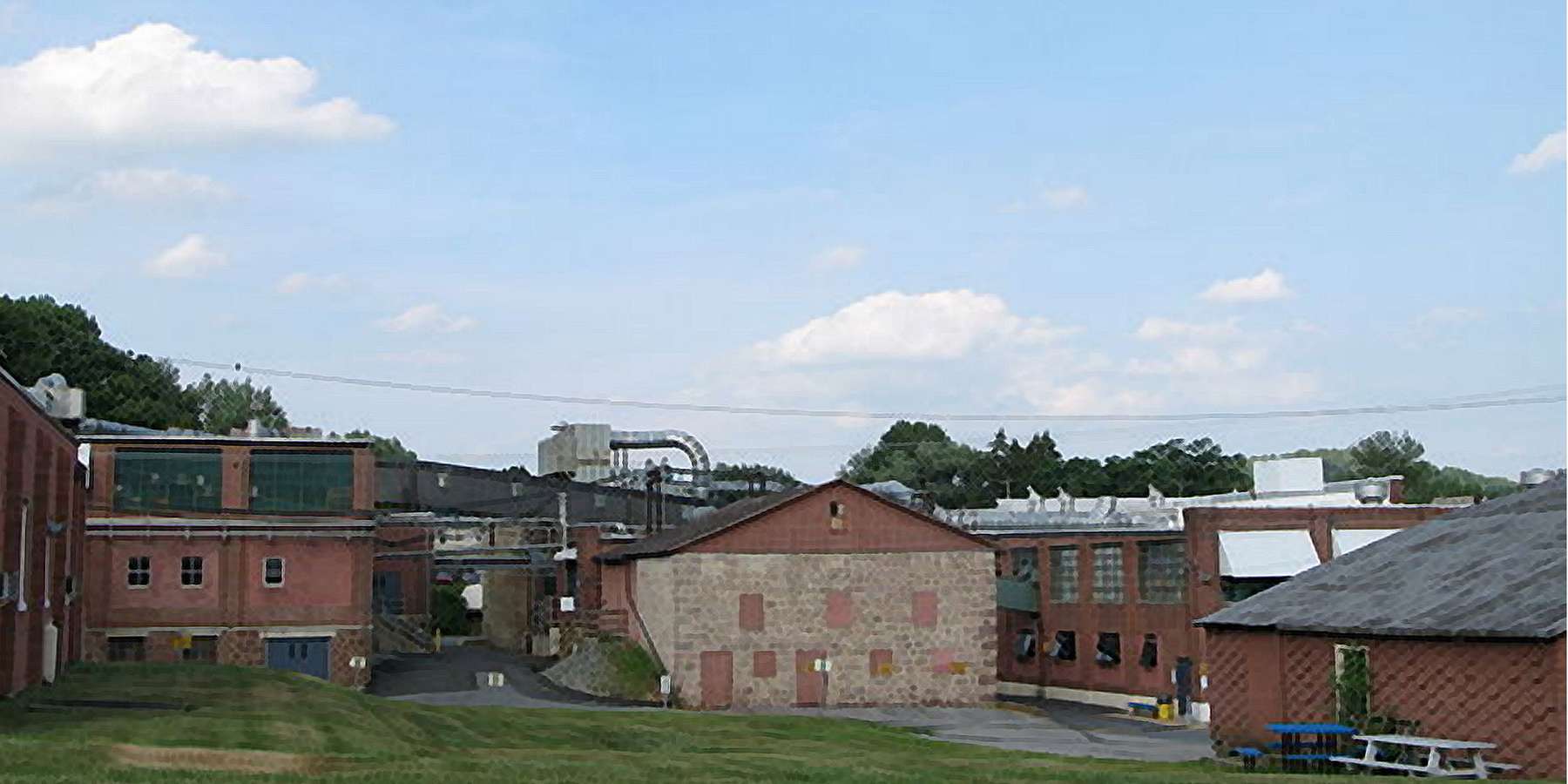 A photo of a hat factory located in Adamstown, Pennsylvania A photo of a hat factory located in Adamstown, Pennsylvania