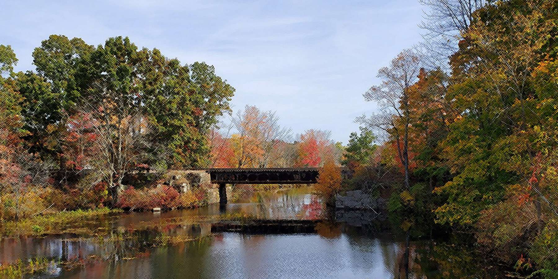 Photo of the Bridge over the Mumford River in North Uxbridge, Massachusetts Photo of the Bridge over the Mumford River in North Uxbridge, Massachusetts