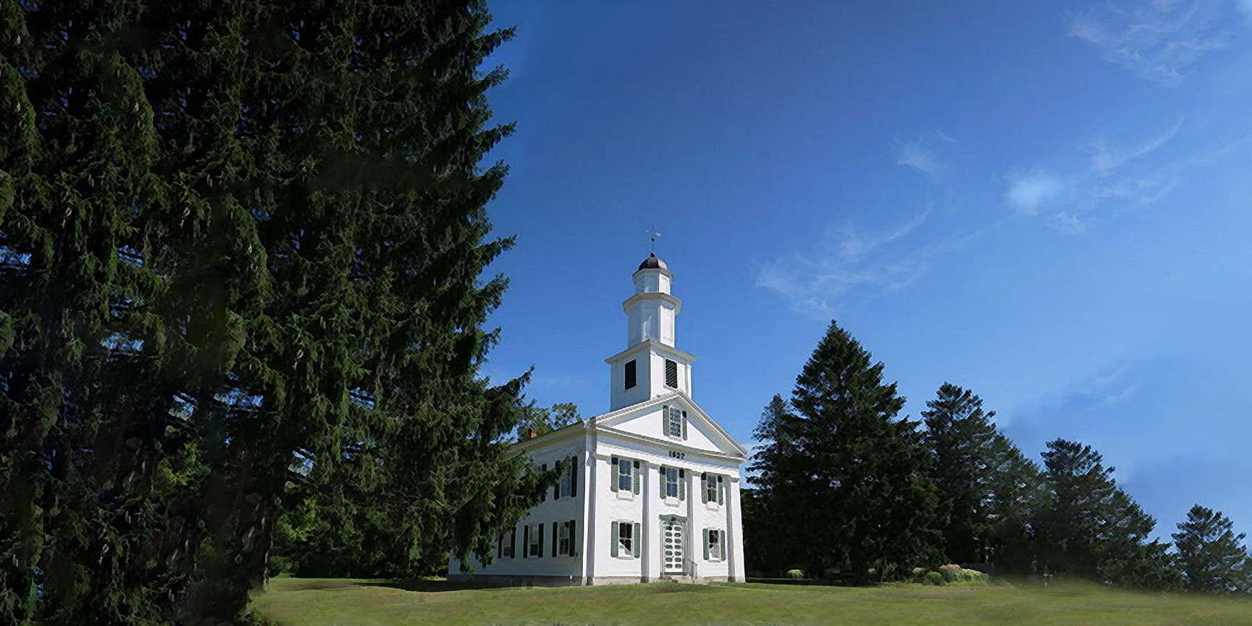 Photo of a community church in Shutesbury, Massachusetts Photo of a community church in Shutesbury, Massachusetts