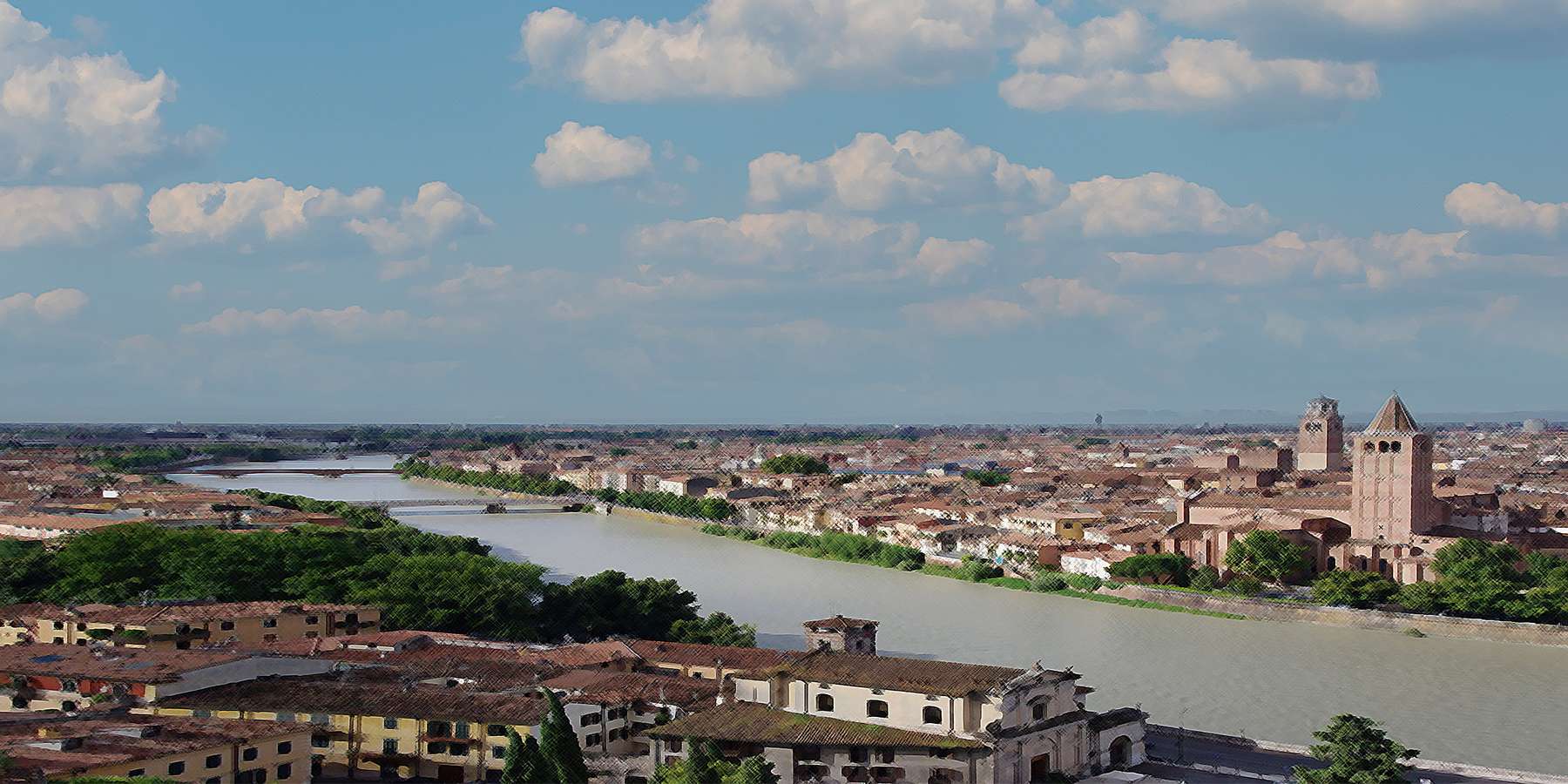 Photo of an Aerial View of Town in Verona, Pennsylvania Photo of an Aerial View of Town in Verona, Pennsylvania