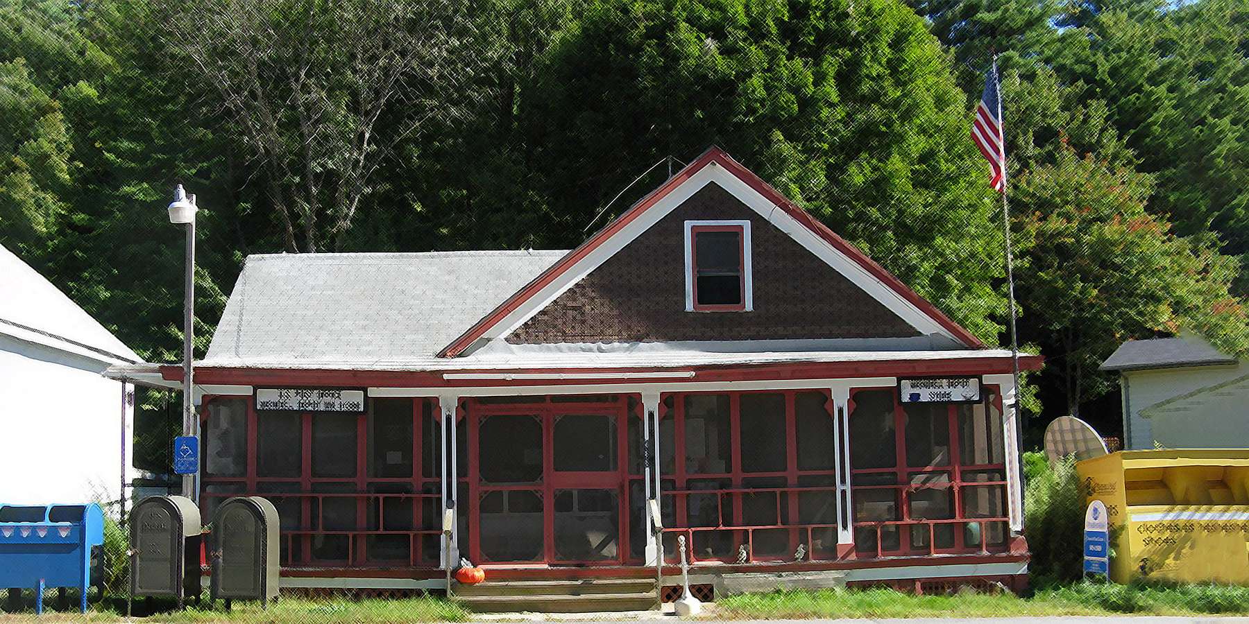 Photo of the Post Office with lots of trees in Wendell, Massachusetts Photo of the Post Office with lots of trees in Wendell, Massachusetts
