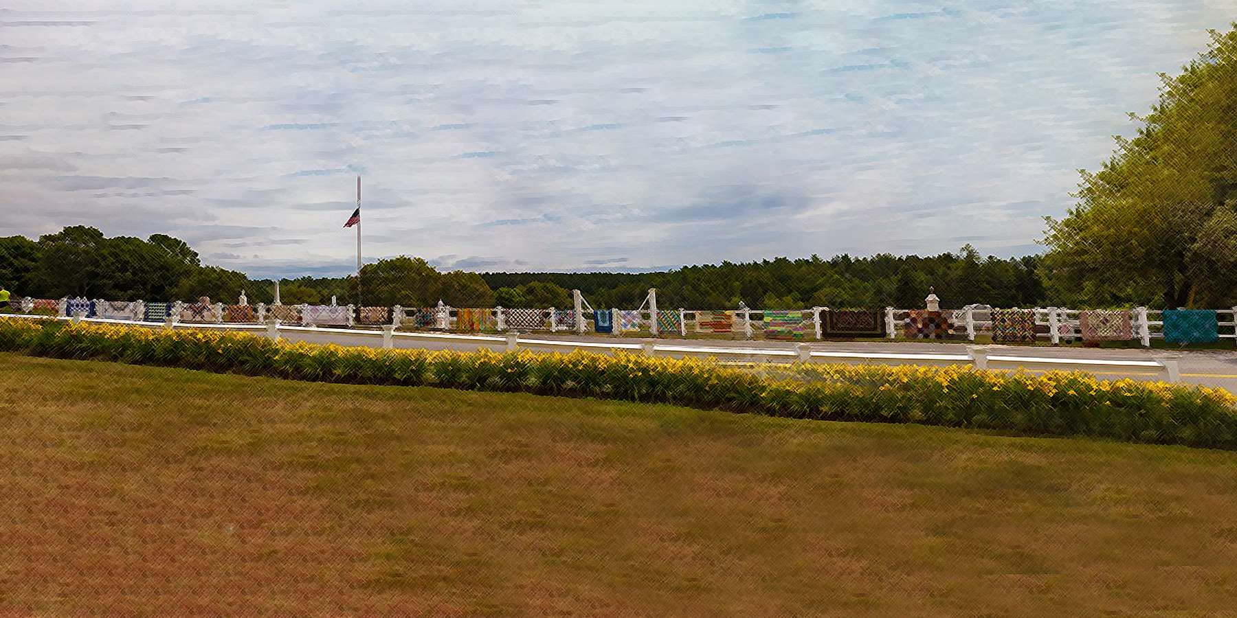 A photo of Orrs Island Quilt Fence, ME A photo of Orrs Island Quilt Fence, ME