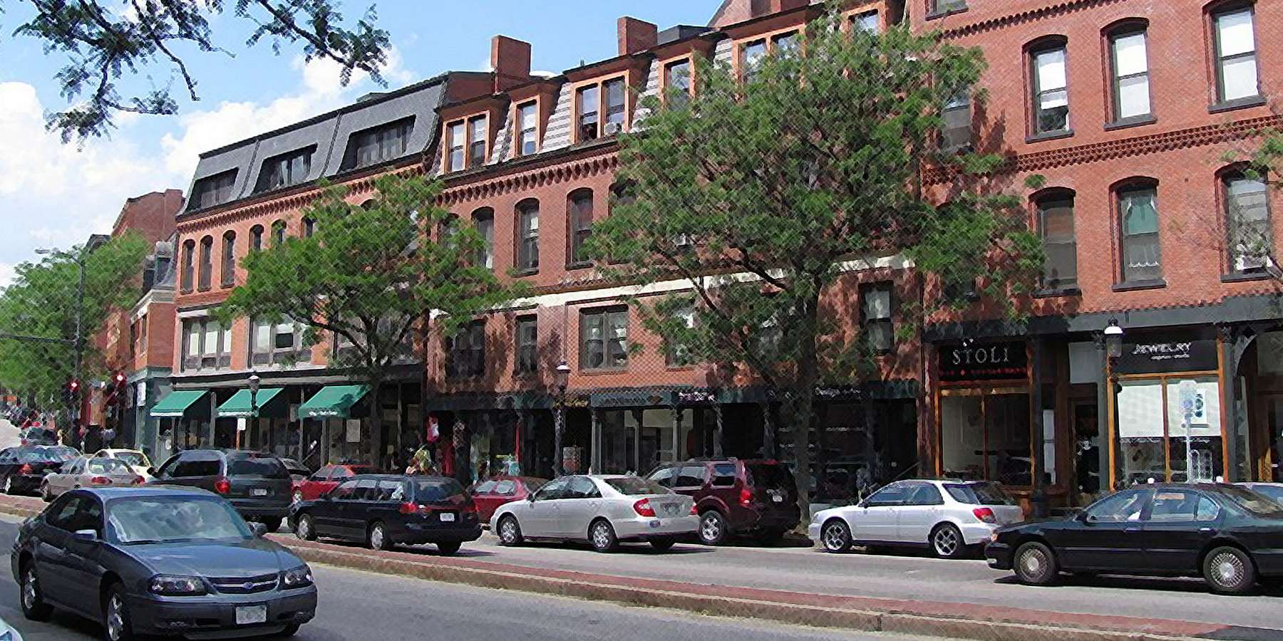 Photo of Washington Street in Brookline, Massachusetts Photo of Washington Street in Brookline, Massachusetts