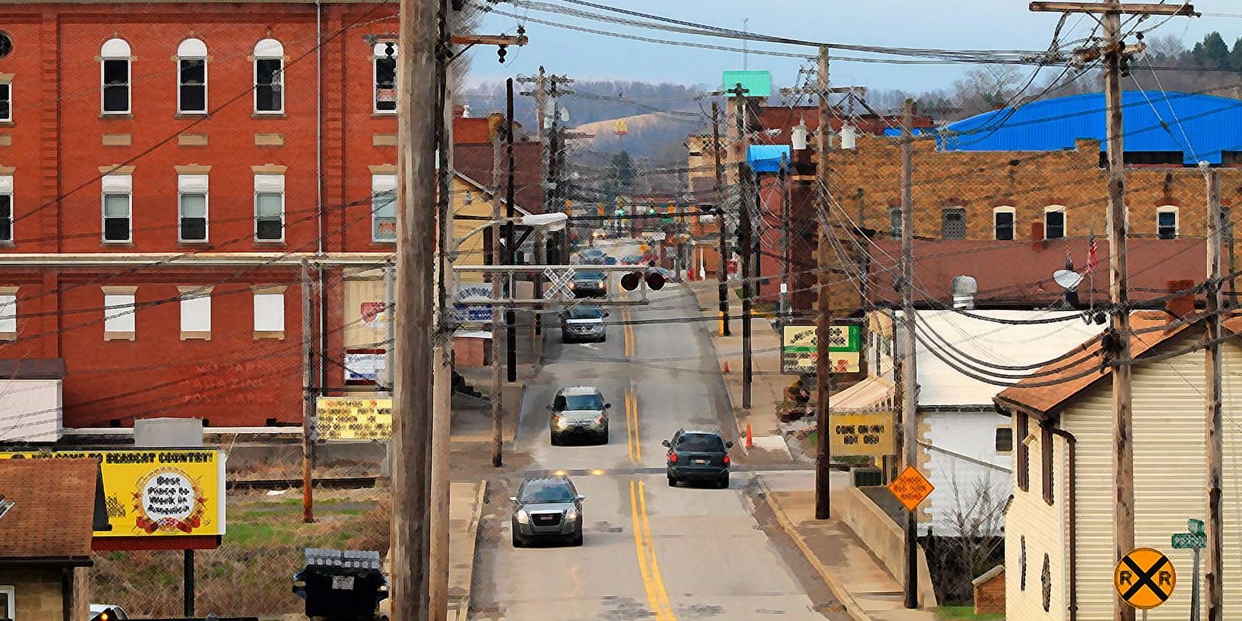 Downtown in Bentleyville, Pennsylvania Downtown in Bentleyville, Pennsylvania