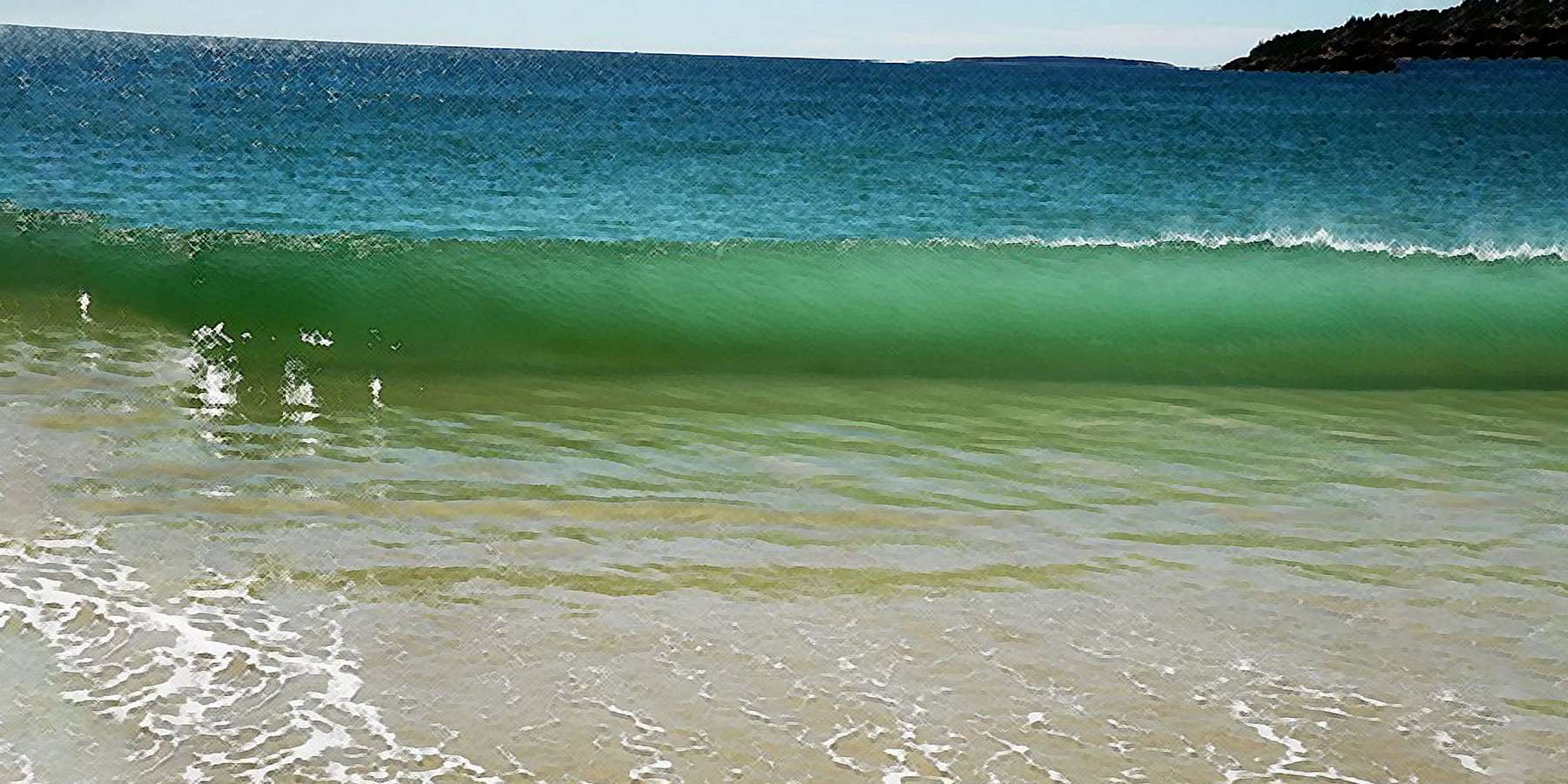 Photo of a Plunging Breaker on Cliff Island, Maine Photo of a Plunging Breaker on Cliff Island, Maine
