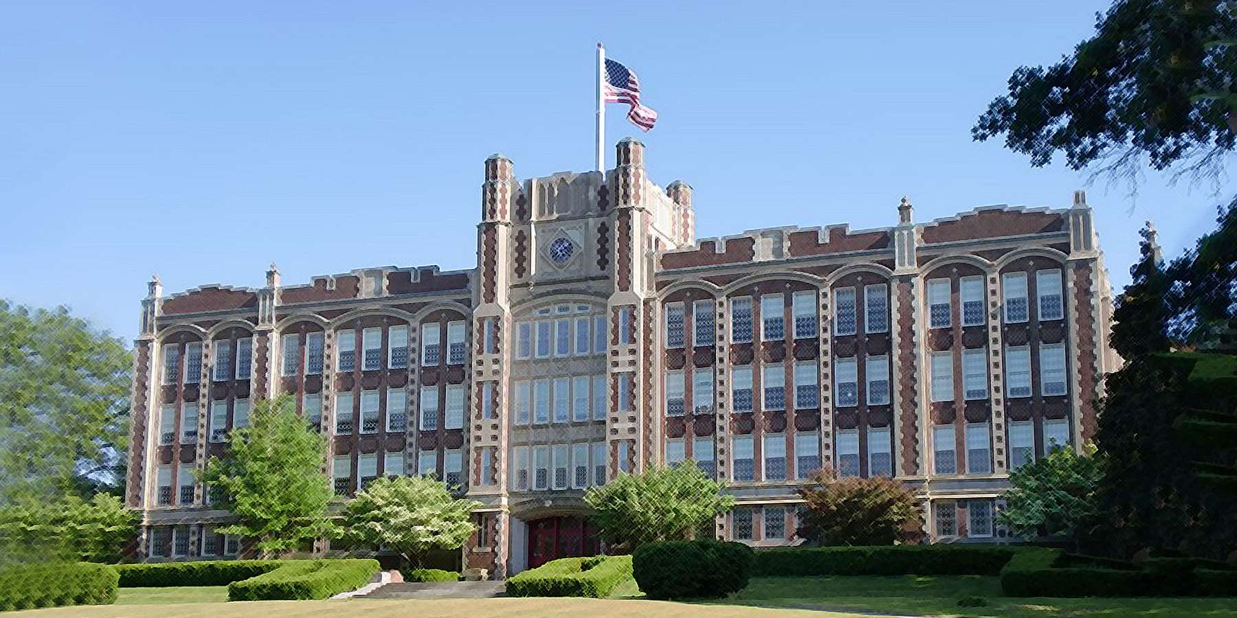 Photo of Old Chicopee High School in Chicopee, Massachusetts Photo of Old Chicopee High School in Chicopee, Massachusetts