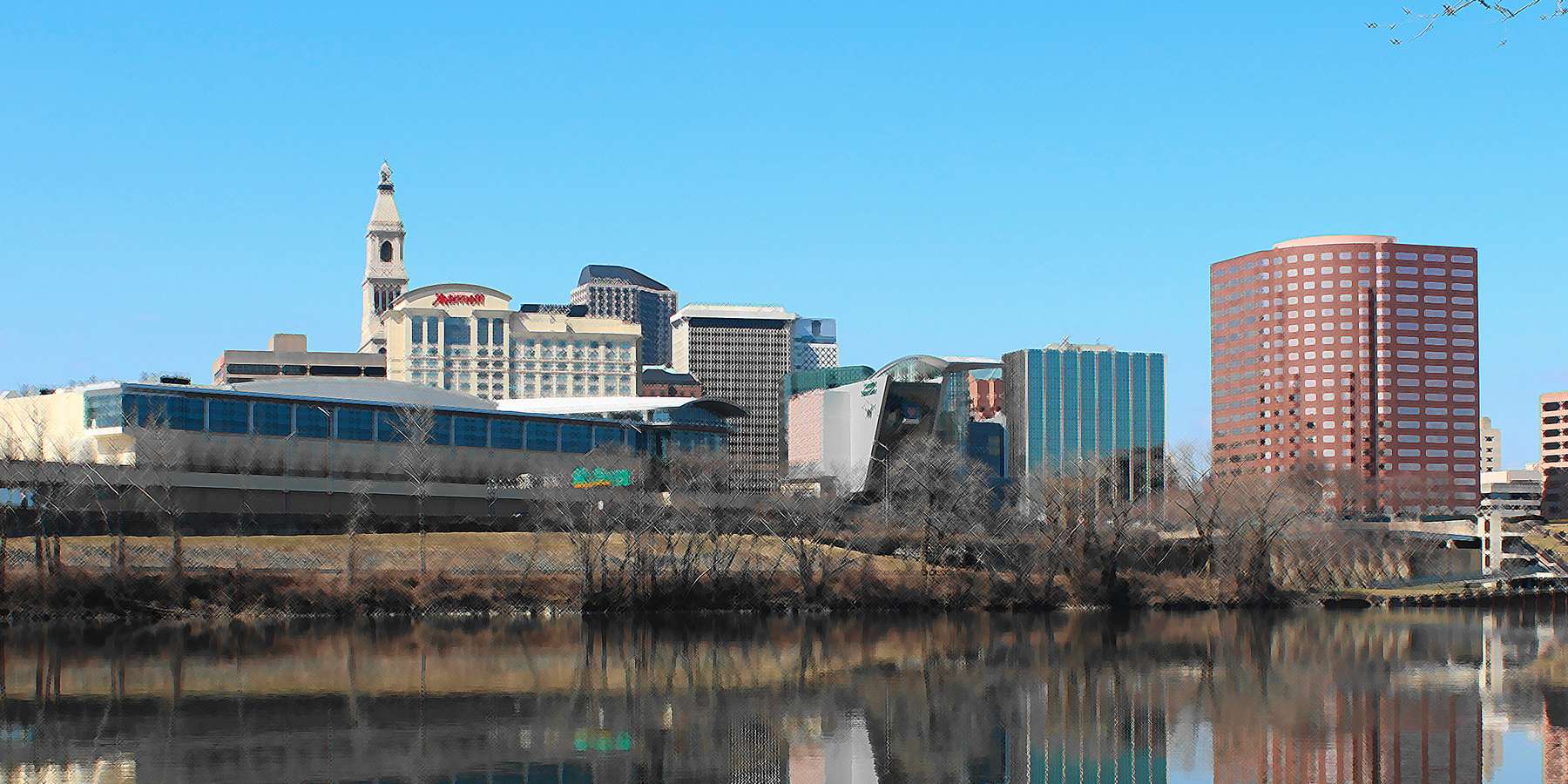 Photo of the skyline in Hartford, Connecticut Photo of the skyline in Hartford, Connecticut