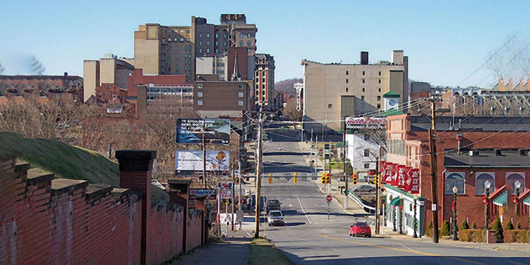 A photo of Clarksburg, West Virginia, and Pennsylvania A photo of Clarksburg, West Virginia, and Pennsylvania