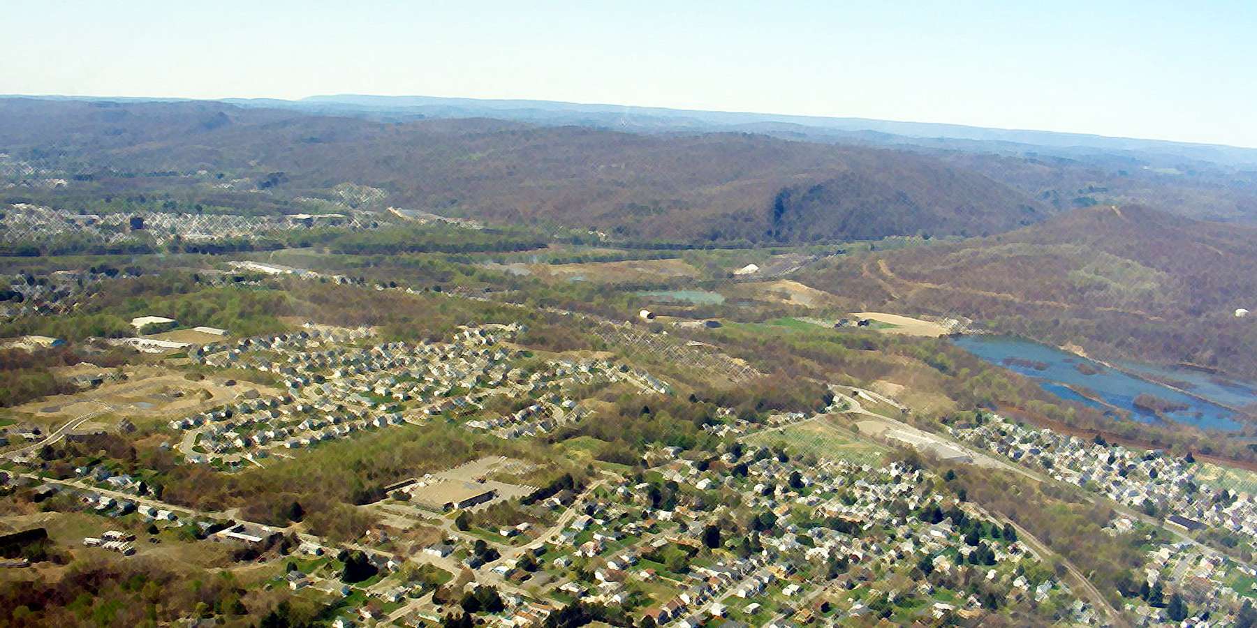 Aerial View of Duryea, Pennsylvania Aerial View of Duryea, Pennsylvania
