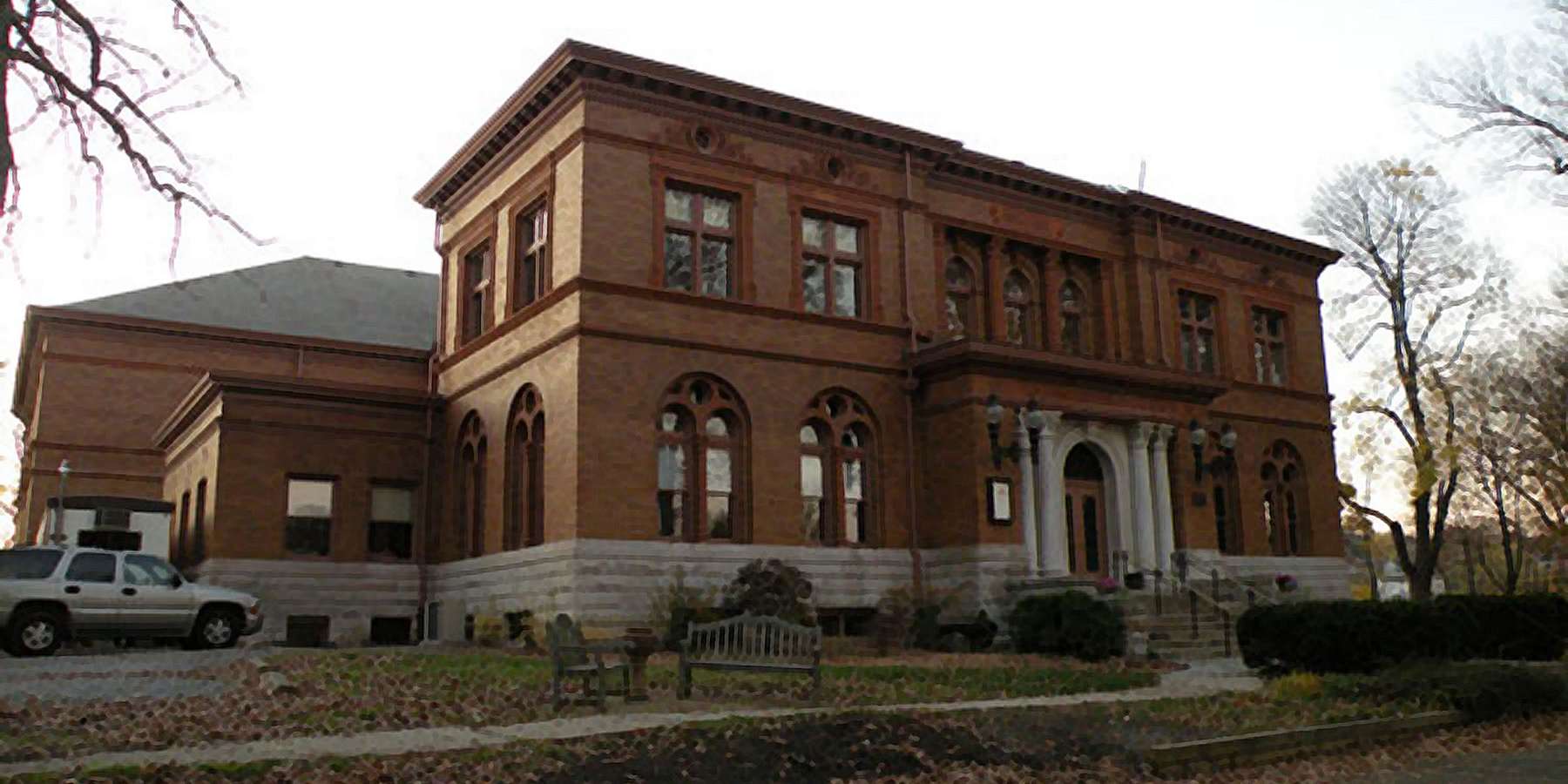 Photo of the Andrew Carnegie Free Library in Carnegie, Pennsylvania Photo of the Andrew Carnegie Free Library in Carnegie, Pennsylvania