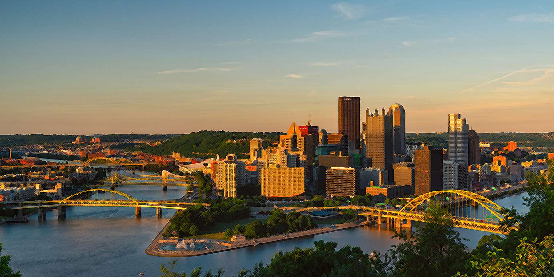 Photo of the Pittsburgh Skyline in Webster, Pennsylvania Photo of the Pittsburgh Skyline in Webster, Pennsylvania