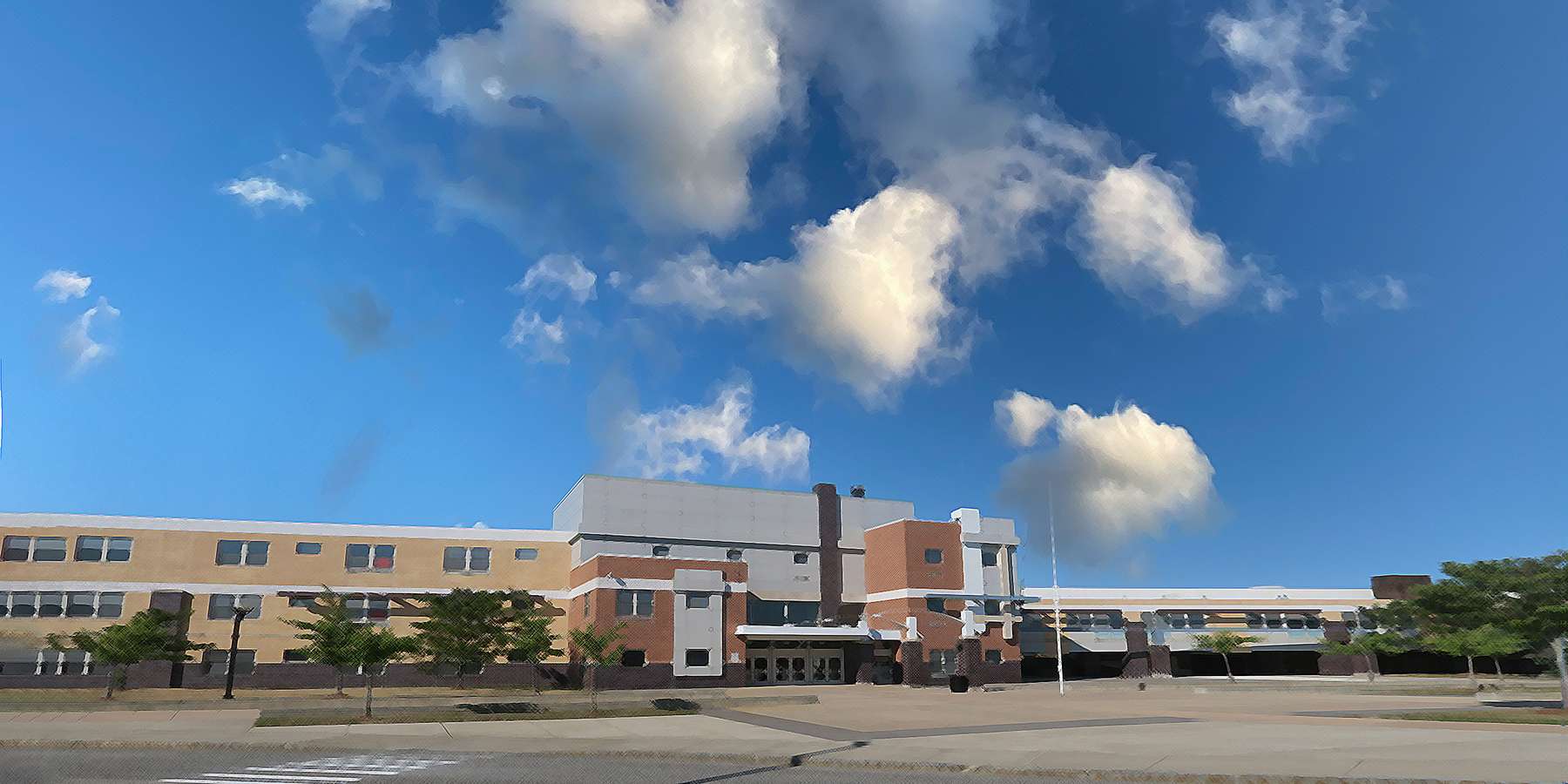 Photo of a High School Building in North Weymouth, Massachusetts Photo of a High School Building in North Weymouth, Massachusetts