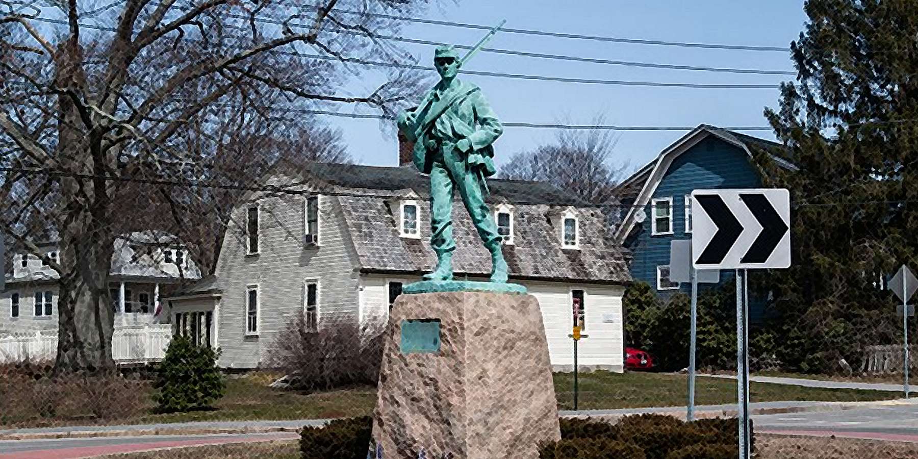 Photo of a Civil War Statue in North Providence, Rhode Island Photo of a Civil War Statue in North Providence, Rhode Island