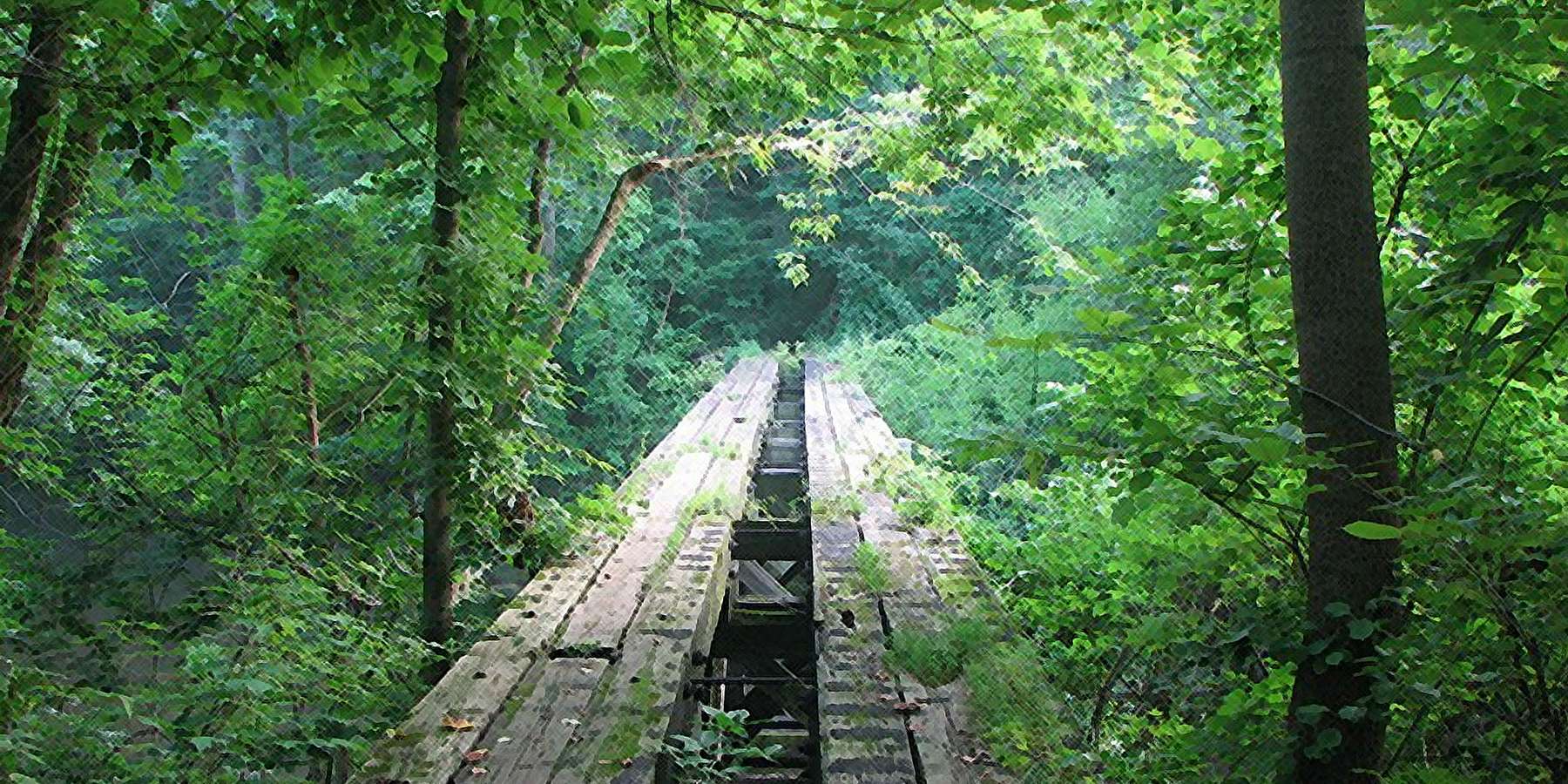 Photo of an abandoned trestle in Saint Peters, Pennsylvania Photo of an abandoned trestle in Saint Peters, Pennsylvania