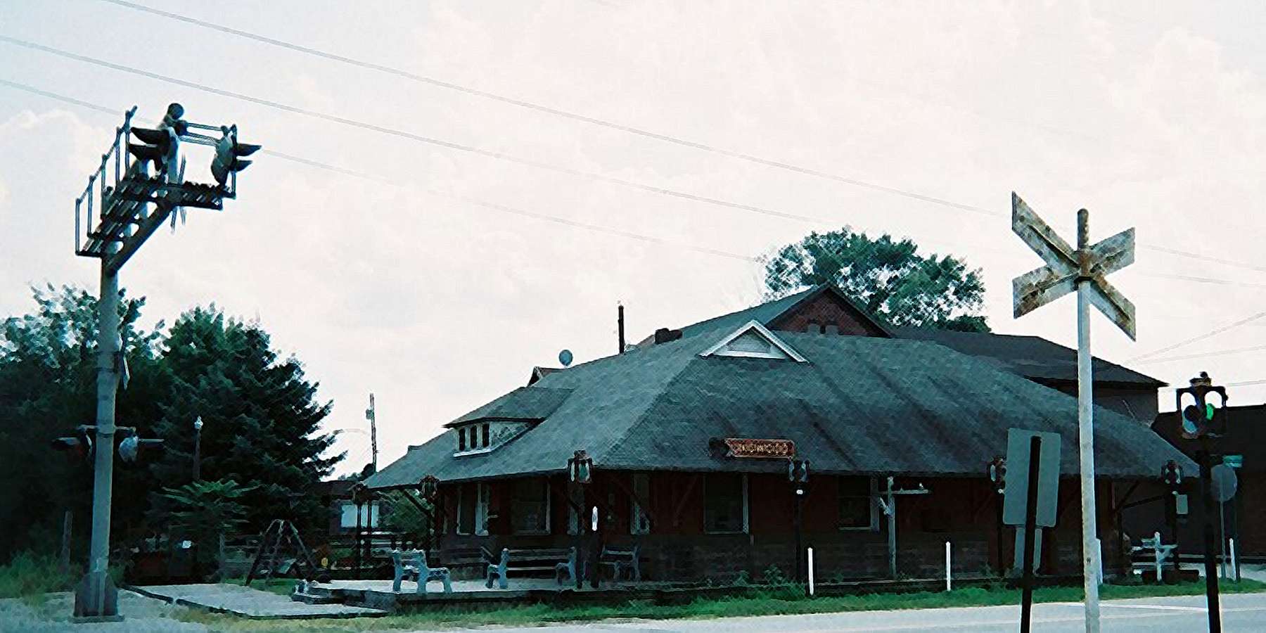 Photo of a Railroad Station in Youngwood, Pennsylvania Photo of a Railroad Station in Youngwood, Pennsylvania