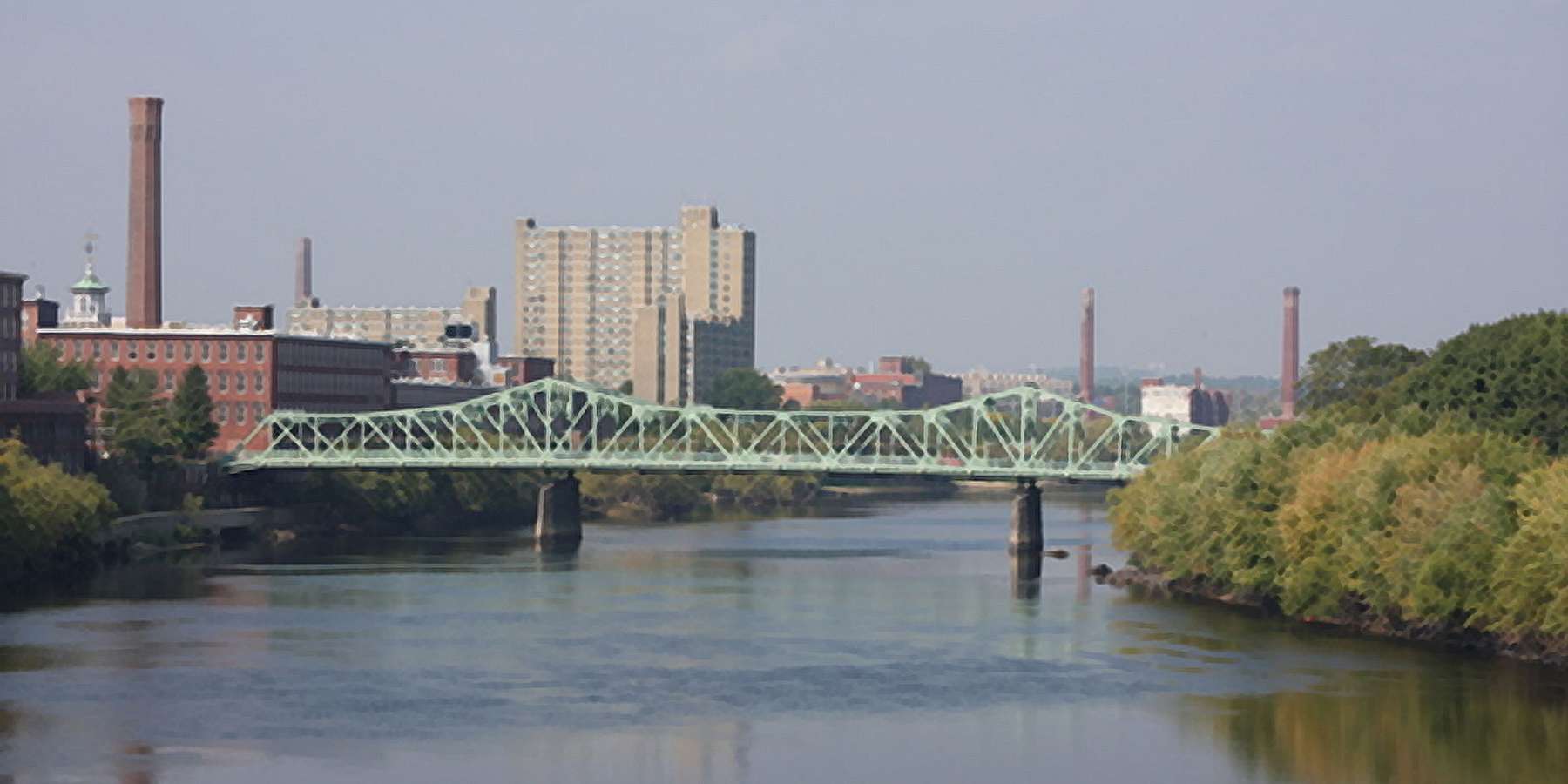 Photo of the Lowell Skyline in Lowell, Massachusetts Photo of the Lowell Skyline in Lowell, Massachusetts