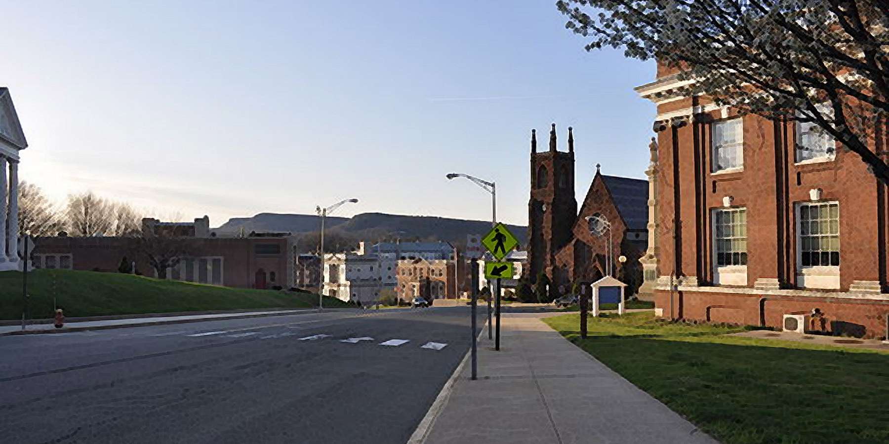A photo of the streets in Meriden, New Hampshire A photo of the streets in Meriden, New Hampshire