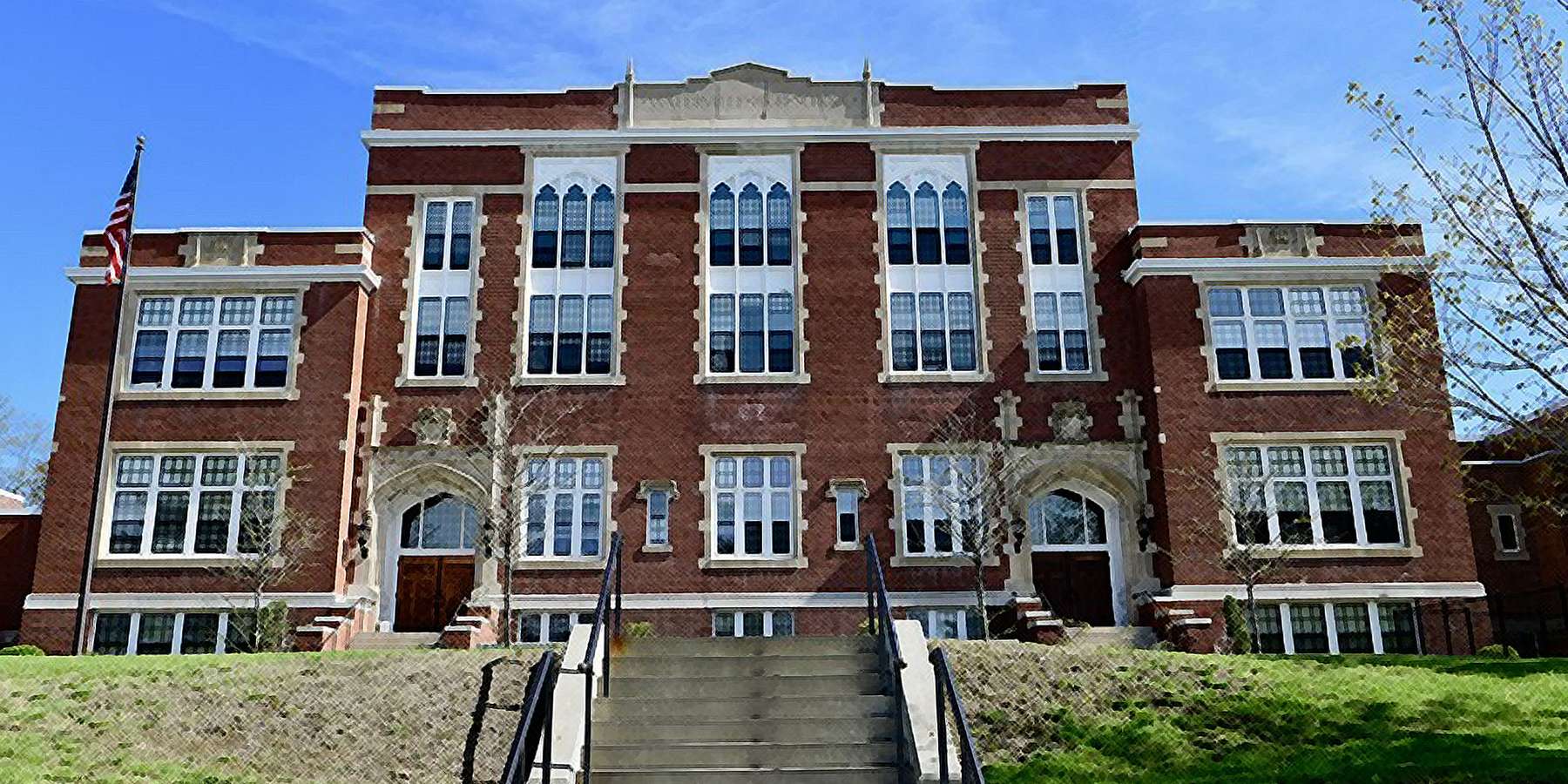 Photo of Old Waterville High School in Waterville, Maine Photo of Old Waterville High School in Waterville, Maine