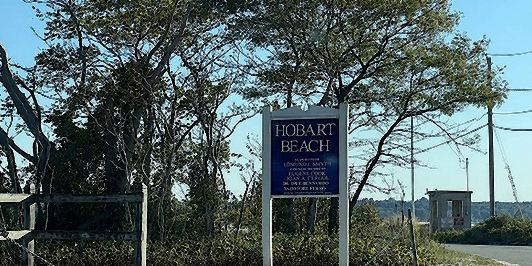 A photo of the Hobart Beach sign located in Hobart, New York A photo of the Hobart Beach sign located in Hobart, New York