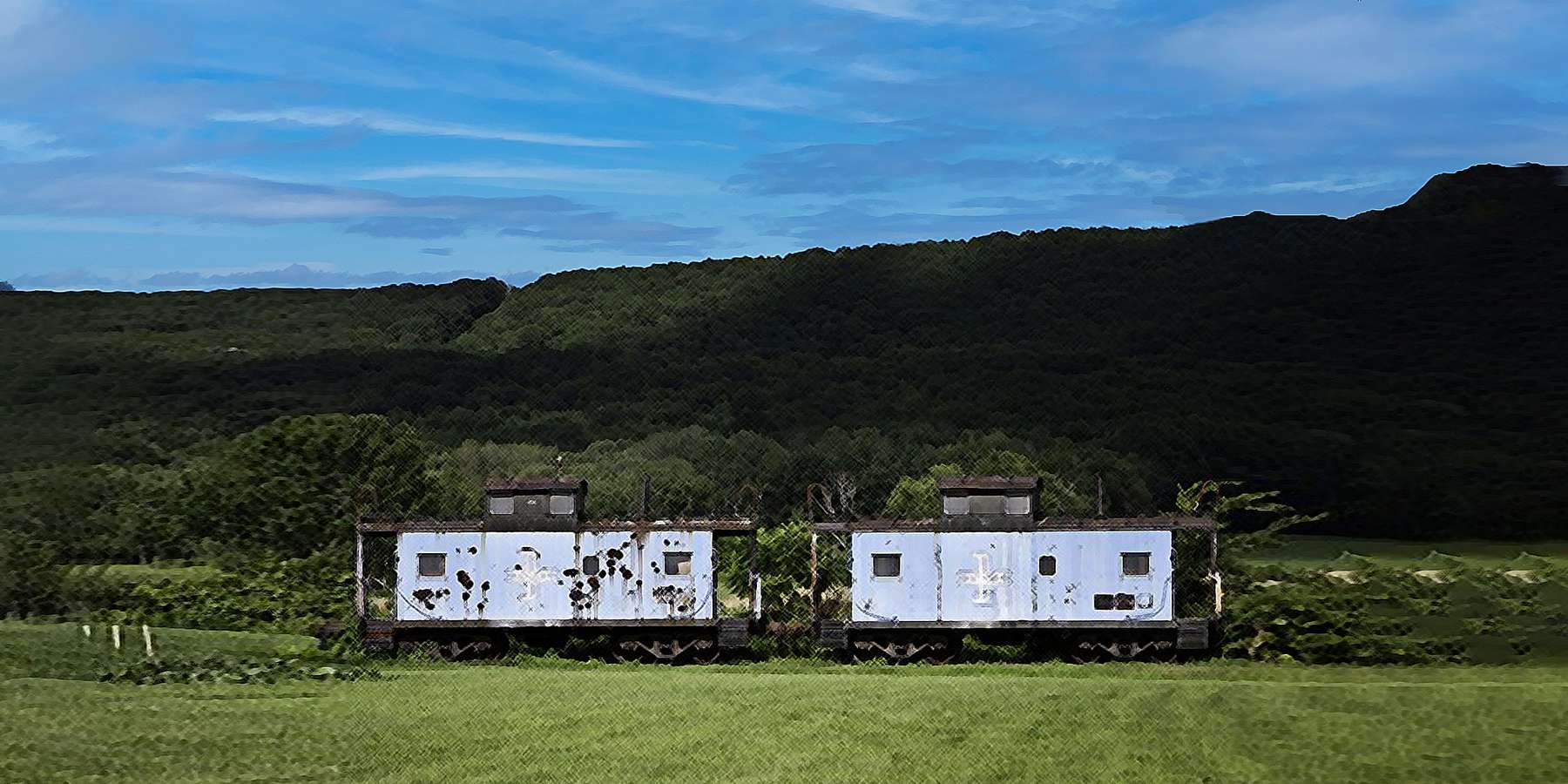 Photo of Box Cars in South Deerfield, Massachusetts Photo of Box Cars in South Deerfield, Massachusetts