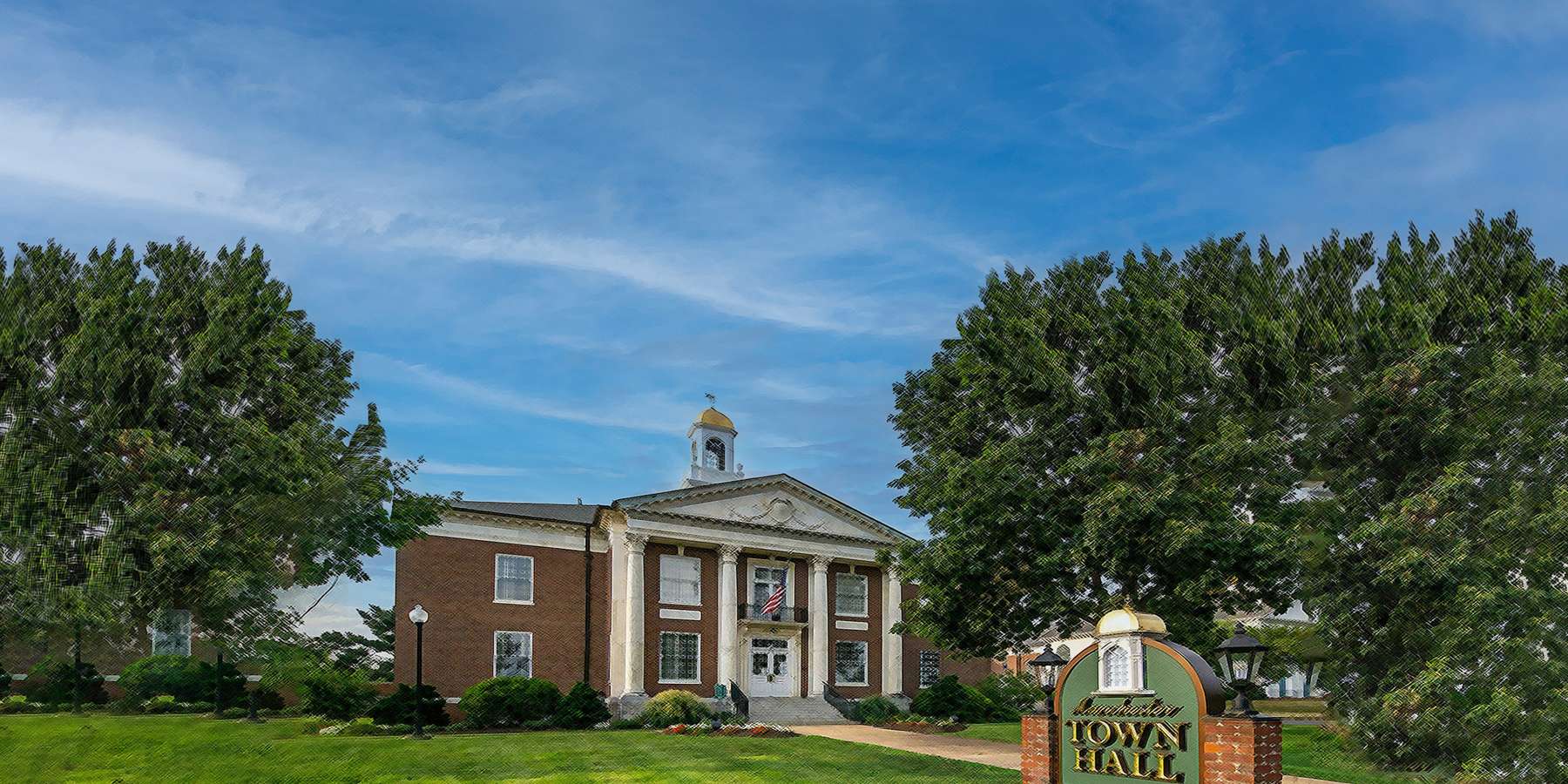 Photo of the town hall in Manchester, Connecticut Photo of the town hall in Manchester, Connecticut