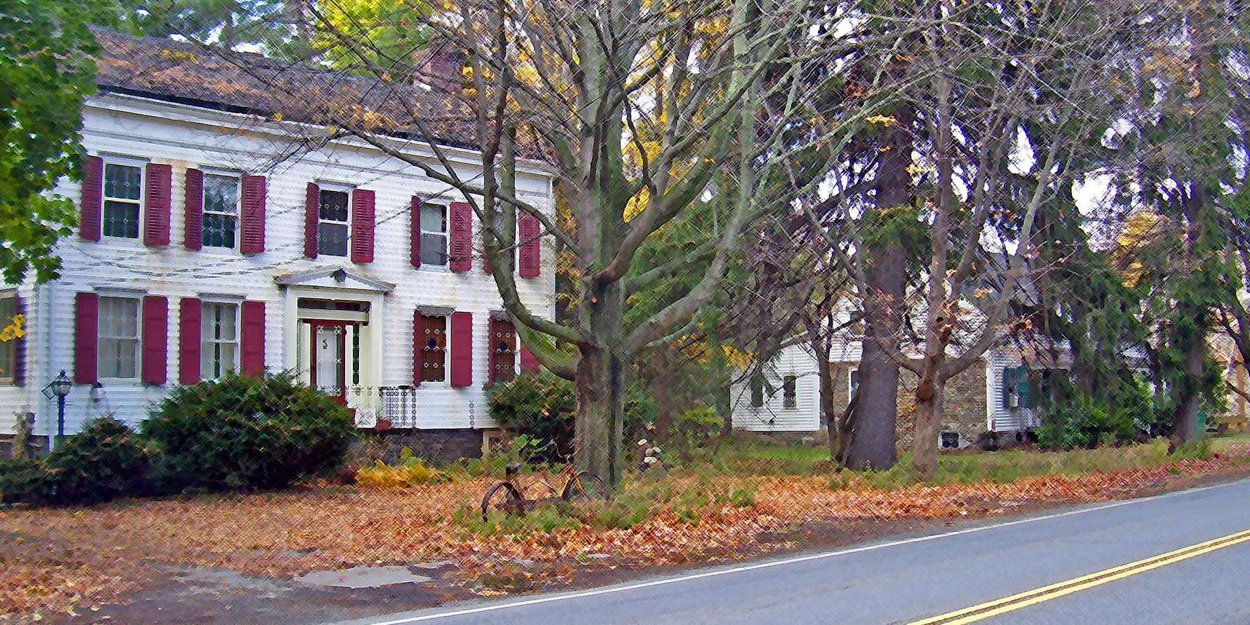 Photo of Colonial-era houses on Main Street, Stone Ridge, NY Photo of Colonial-era houses on Main Street, Stone Ridge, NY