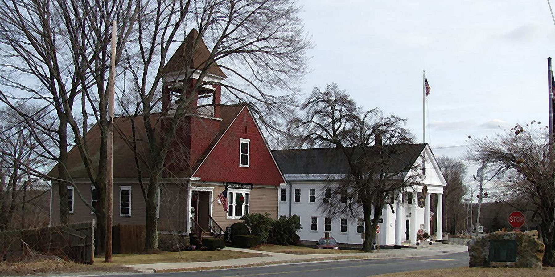 Photo of Taft Public Library and Mendon Town Hall in Mendon, Massachusetts Photo of Taft Public Library and Mendon Town Hall in Mendon, Massachusetts