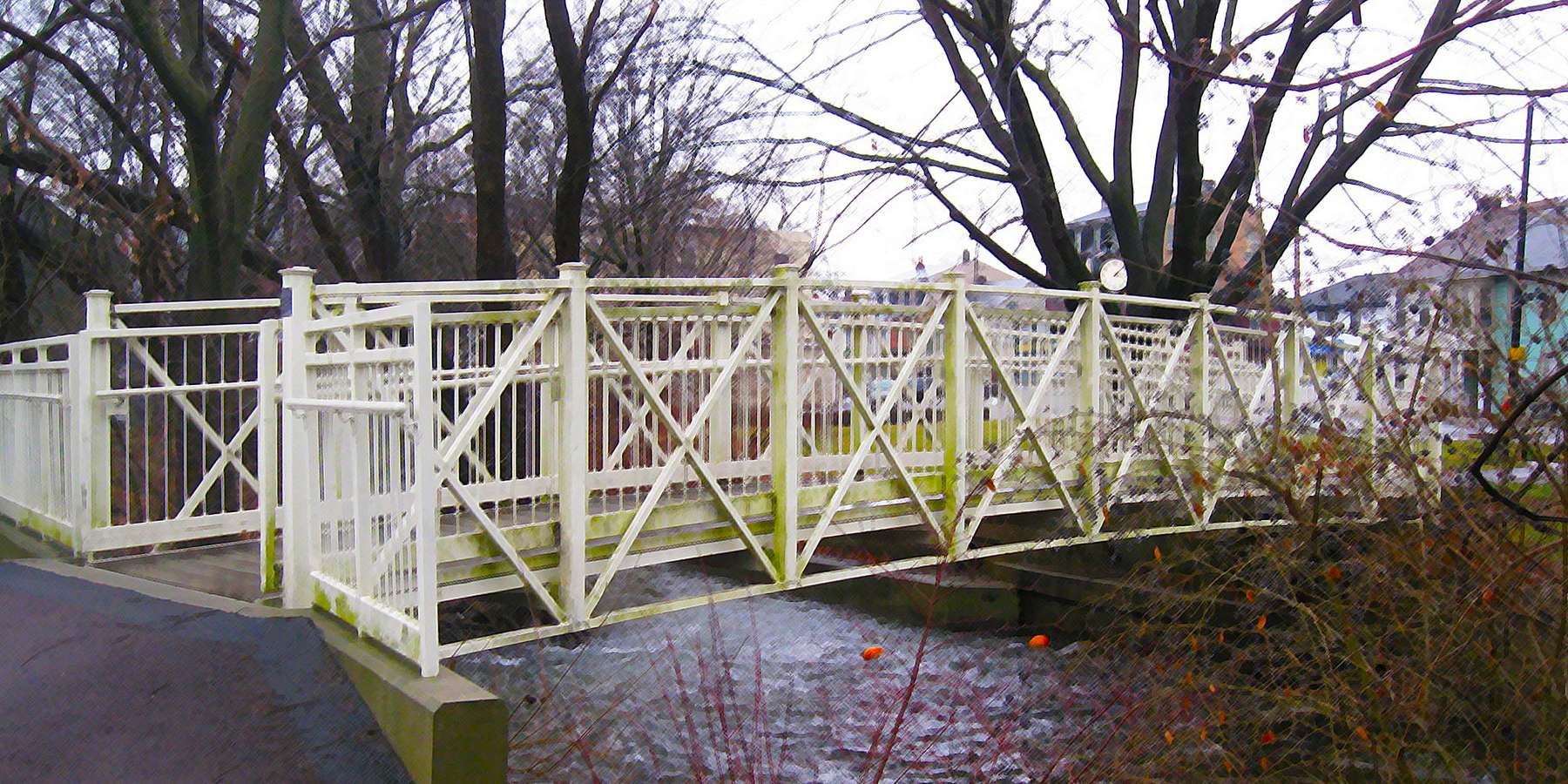 Photo of White Bridge in Bath, Pennsylvania Photo of White Bridge in Bath, Pennsylvania