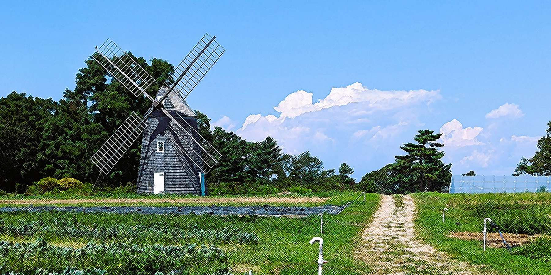A photo of the Shelter Island Windmill in New York A photo of the Shelter Island Windmill in New York